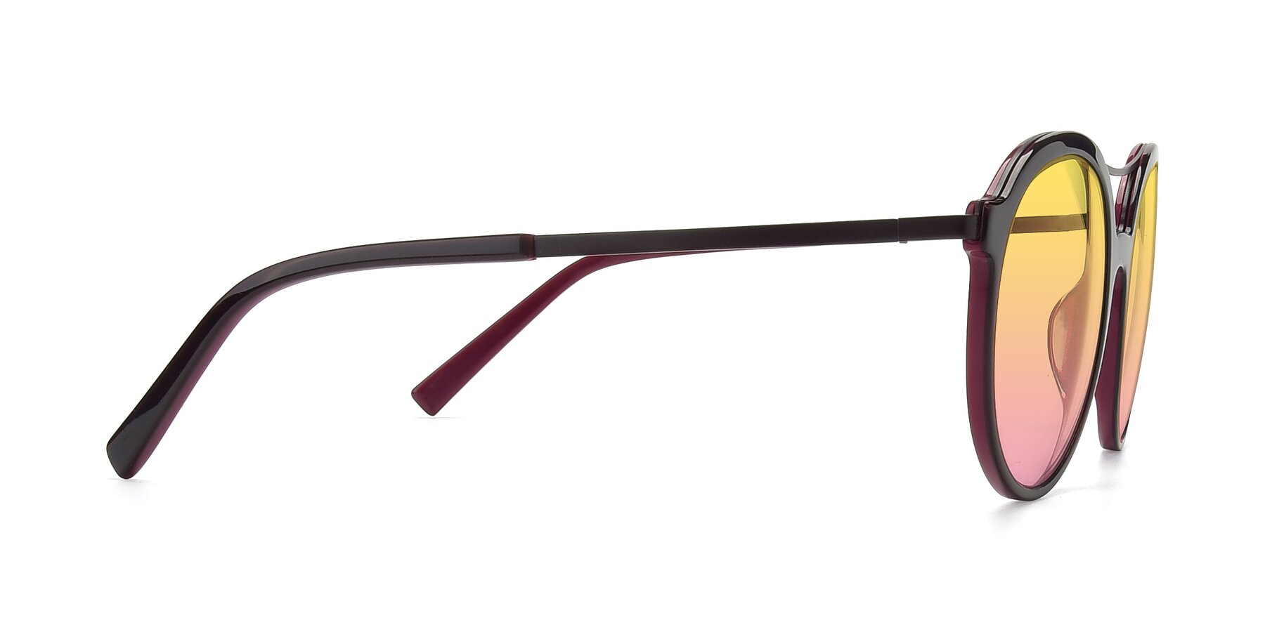 Side of 17268 in Wine with Yellow / Pink Gradient Lenses