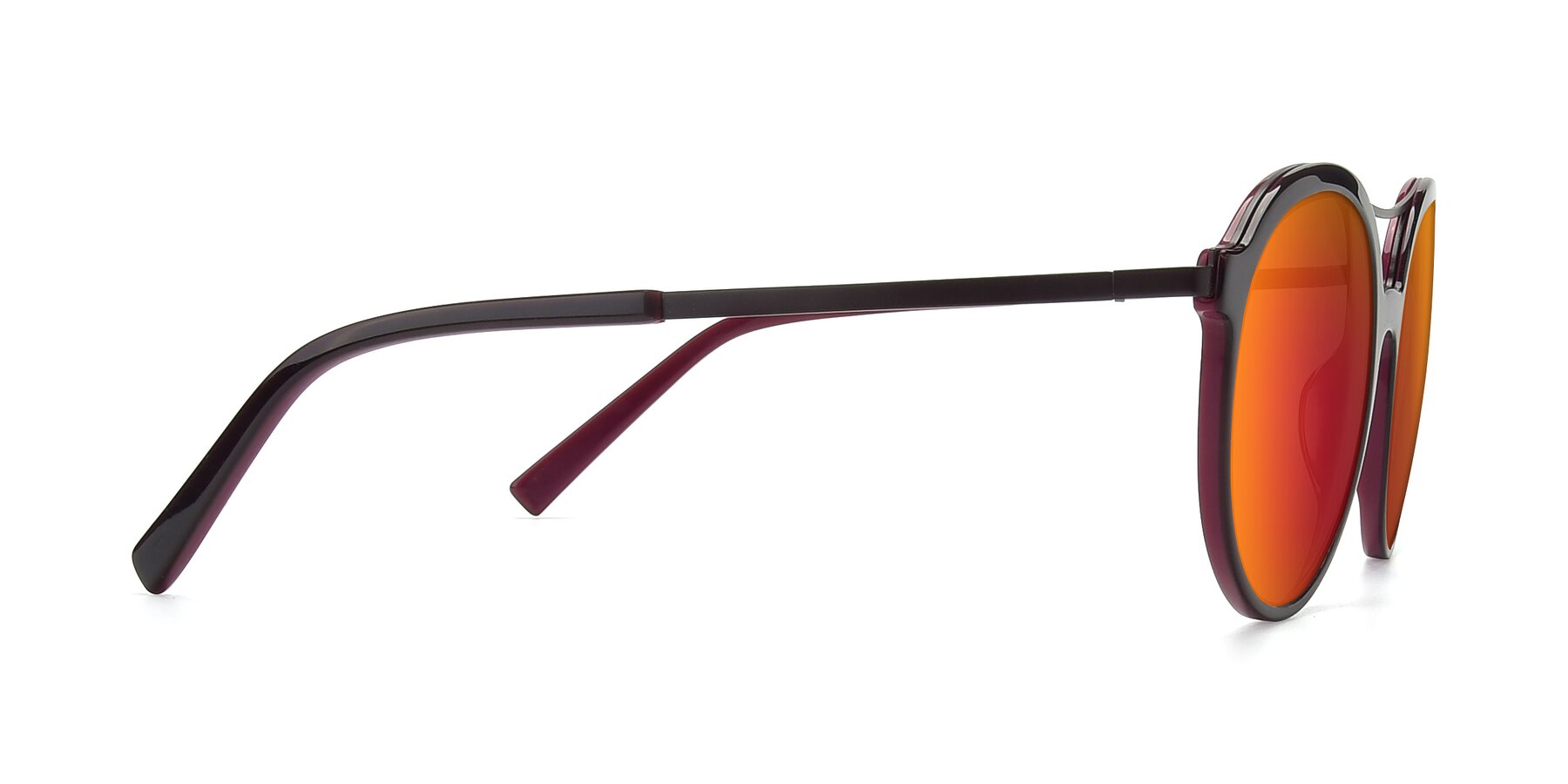 Side of 17268 in Wine with Red Gold Mirrored Lenses