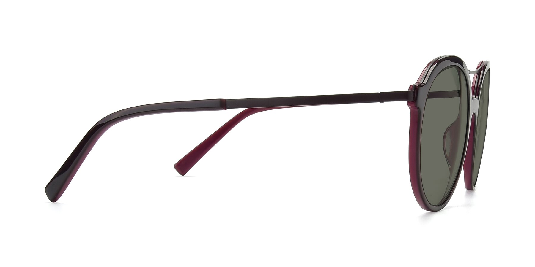 Side of 17268 in Wine with Gray Polarized Lenses