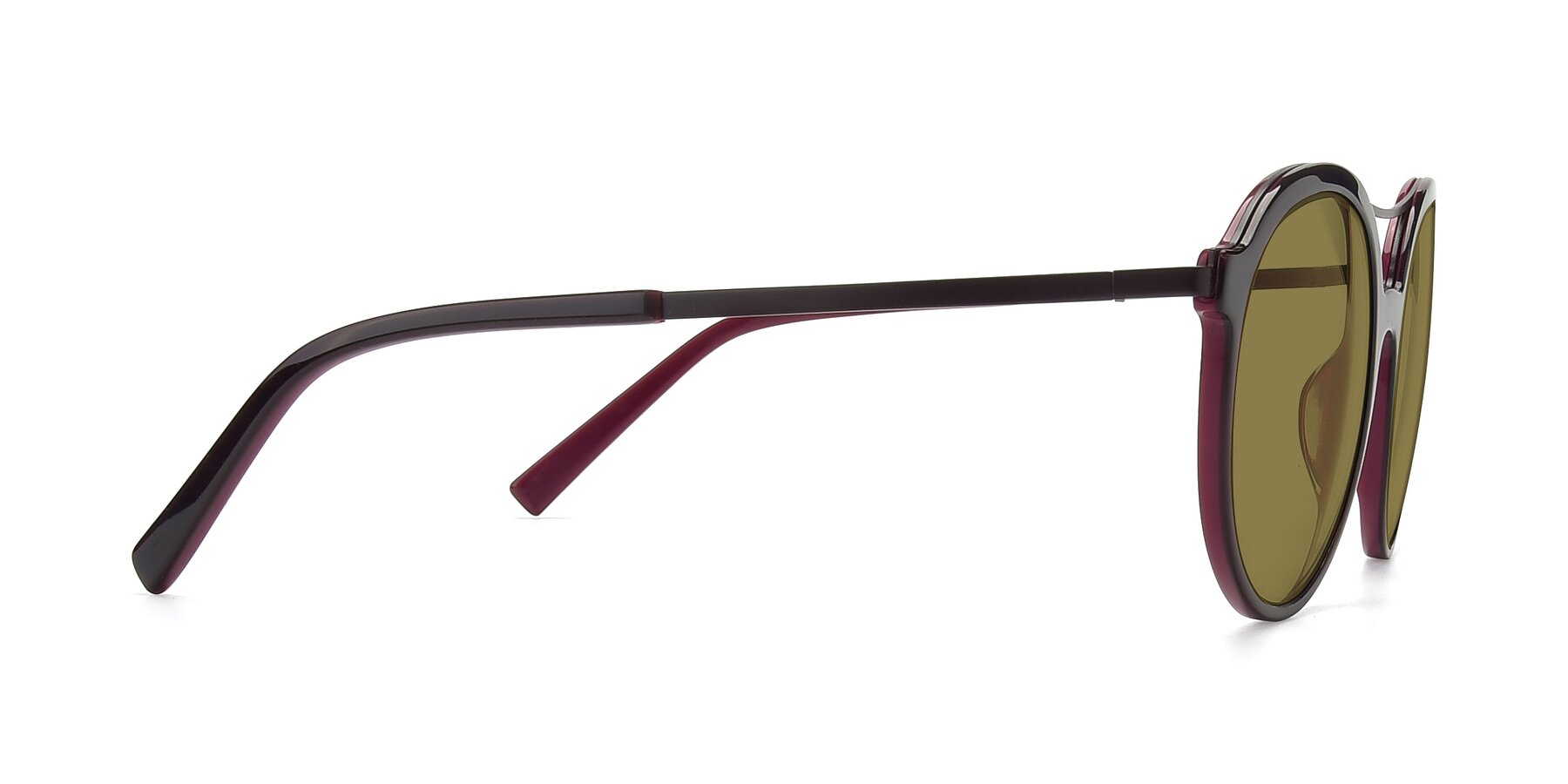 Side of 17268 in Wine with Brown Polarized Lenses