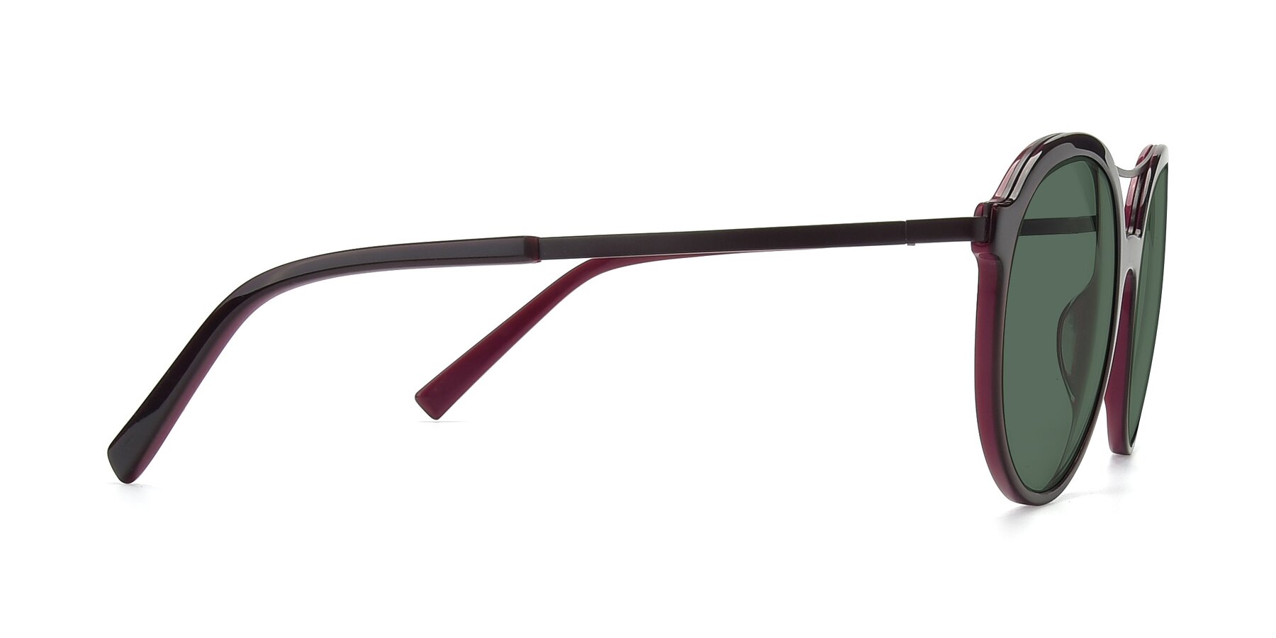 Side of 17268 in Wine with Green Polarized Lenses