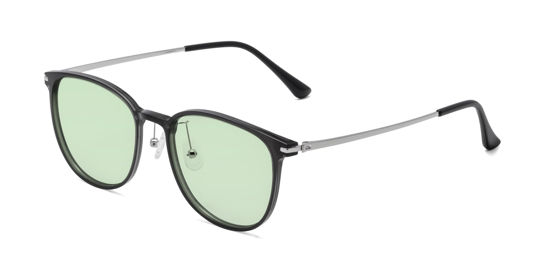 Side of Justice in Translucent Gray with Light Green Tinted Lenses