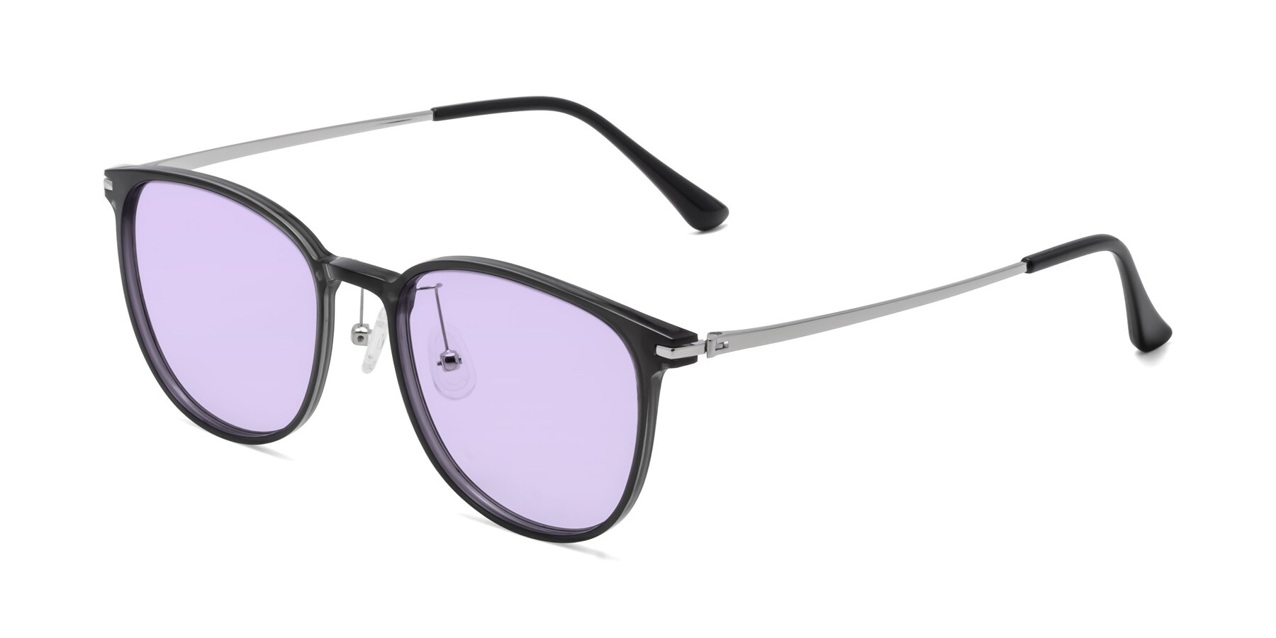 Side of Justice in Translucent Gray with Light Purple Tinted Lenses