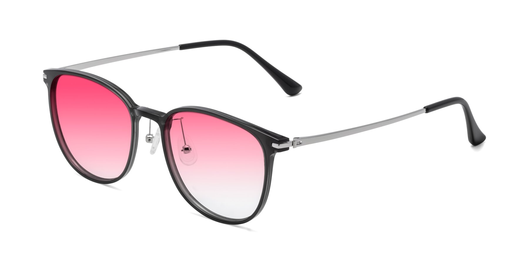 Side of Justice in Translucent Gray with Pink Gradient Lenses