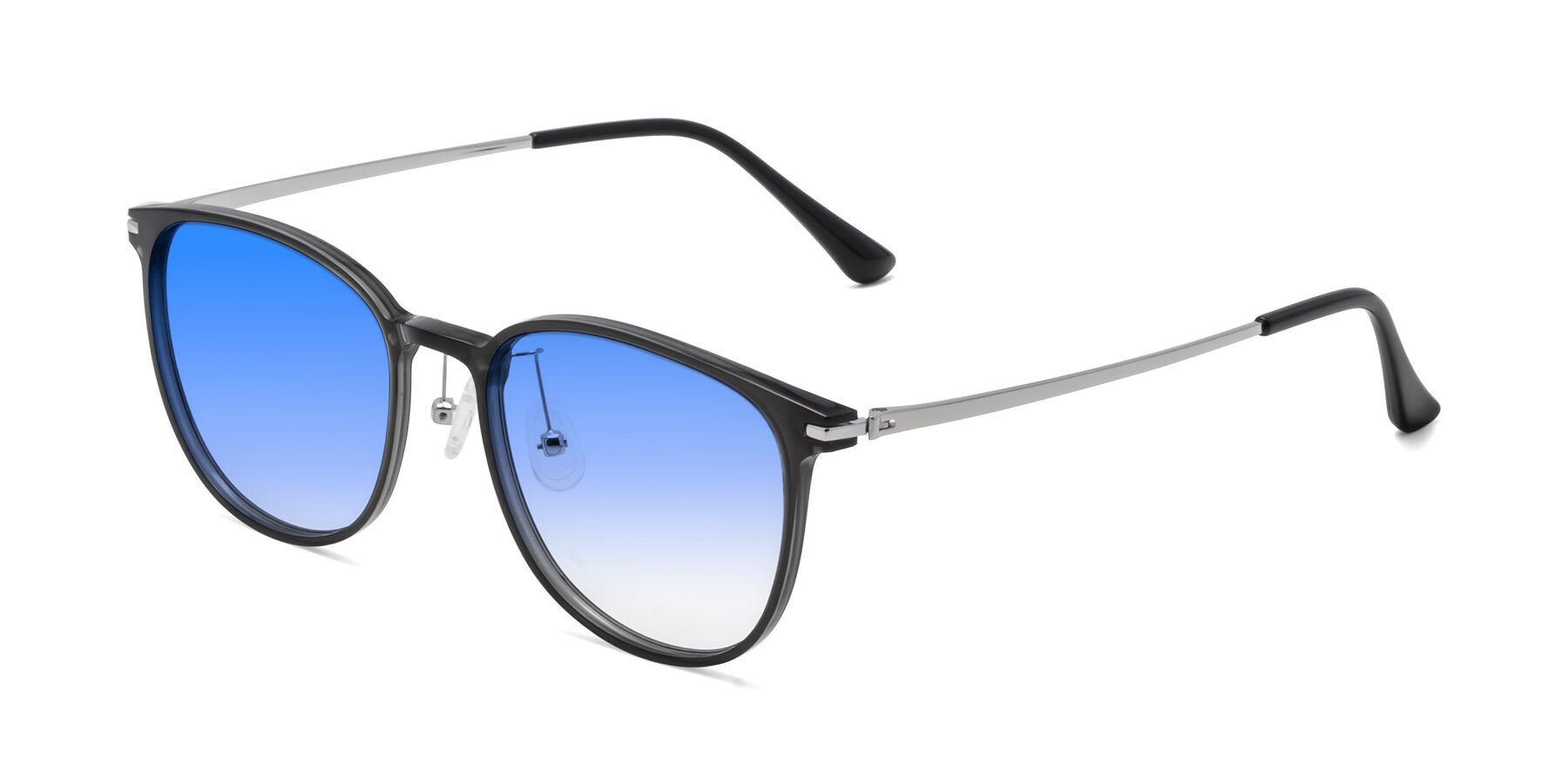 Side of Justice in Translucent Gray with Blue Gradient Lenses