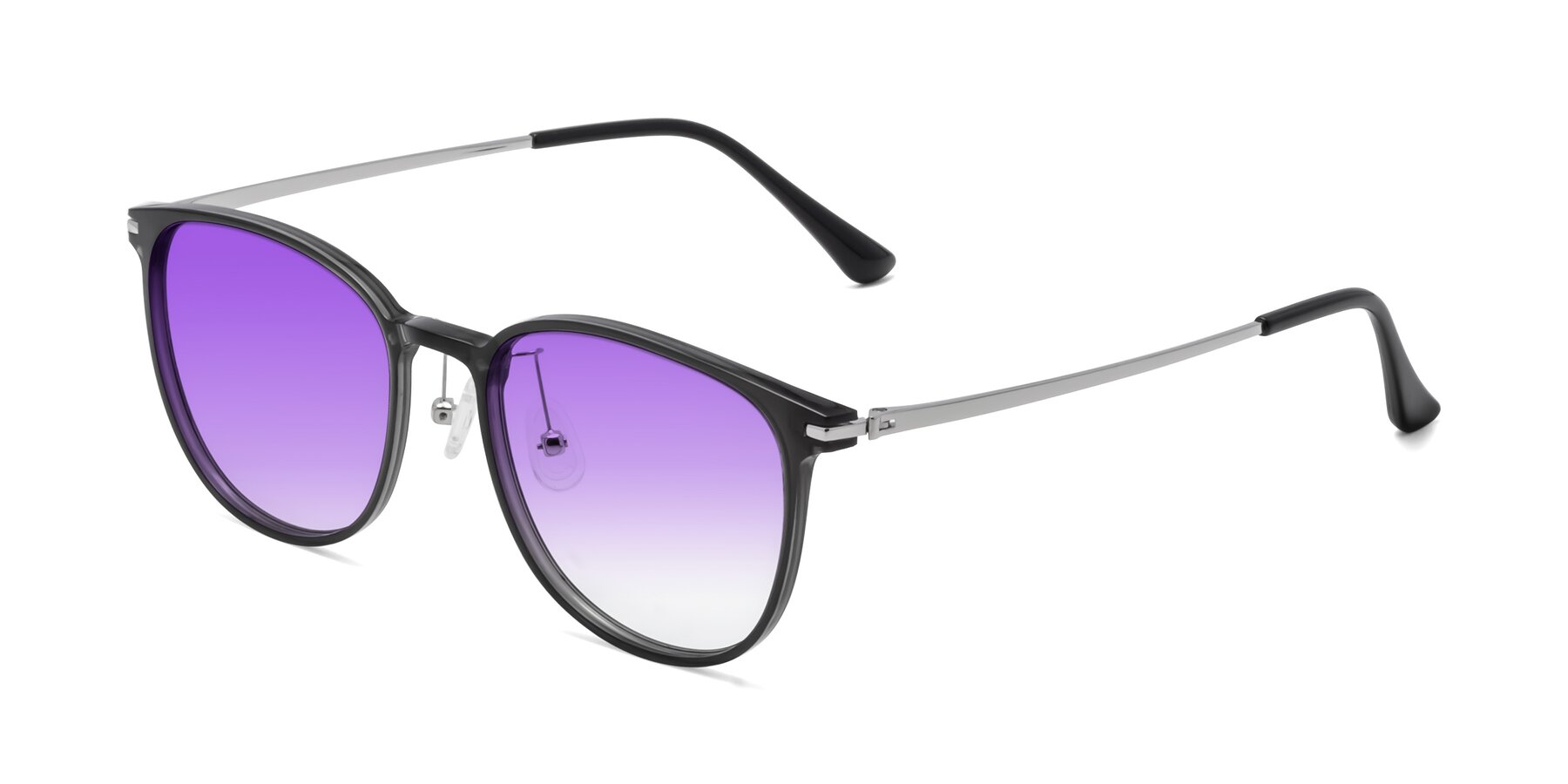 Side of Justice in Translucent Gray with Purple Gradient Lenses