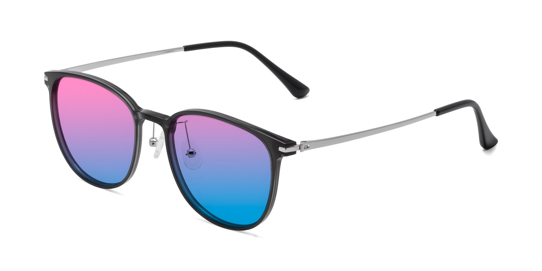 Side of Justice in Translucent Gray with Pink / Blue Gradient Lenses