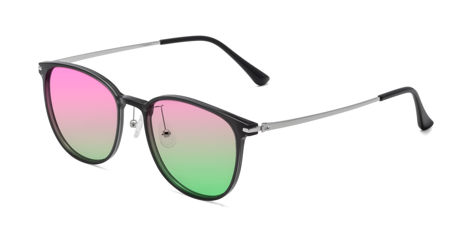 Side of Justice in Translucent Gray with Pink / Green Gradient Lenses