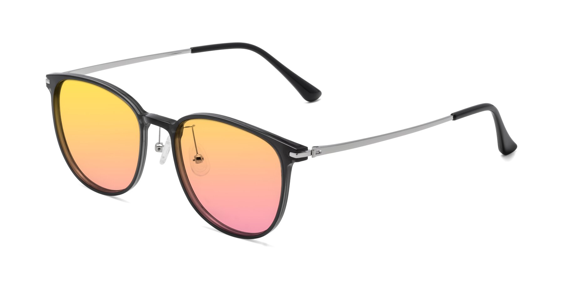 Side of Justice in Translucent Gray with Yellow / Pink Gradient Lenses