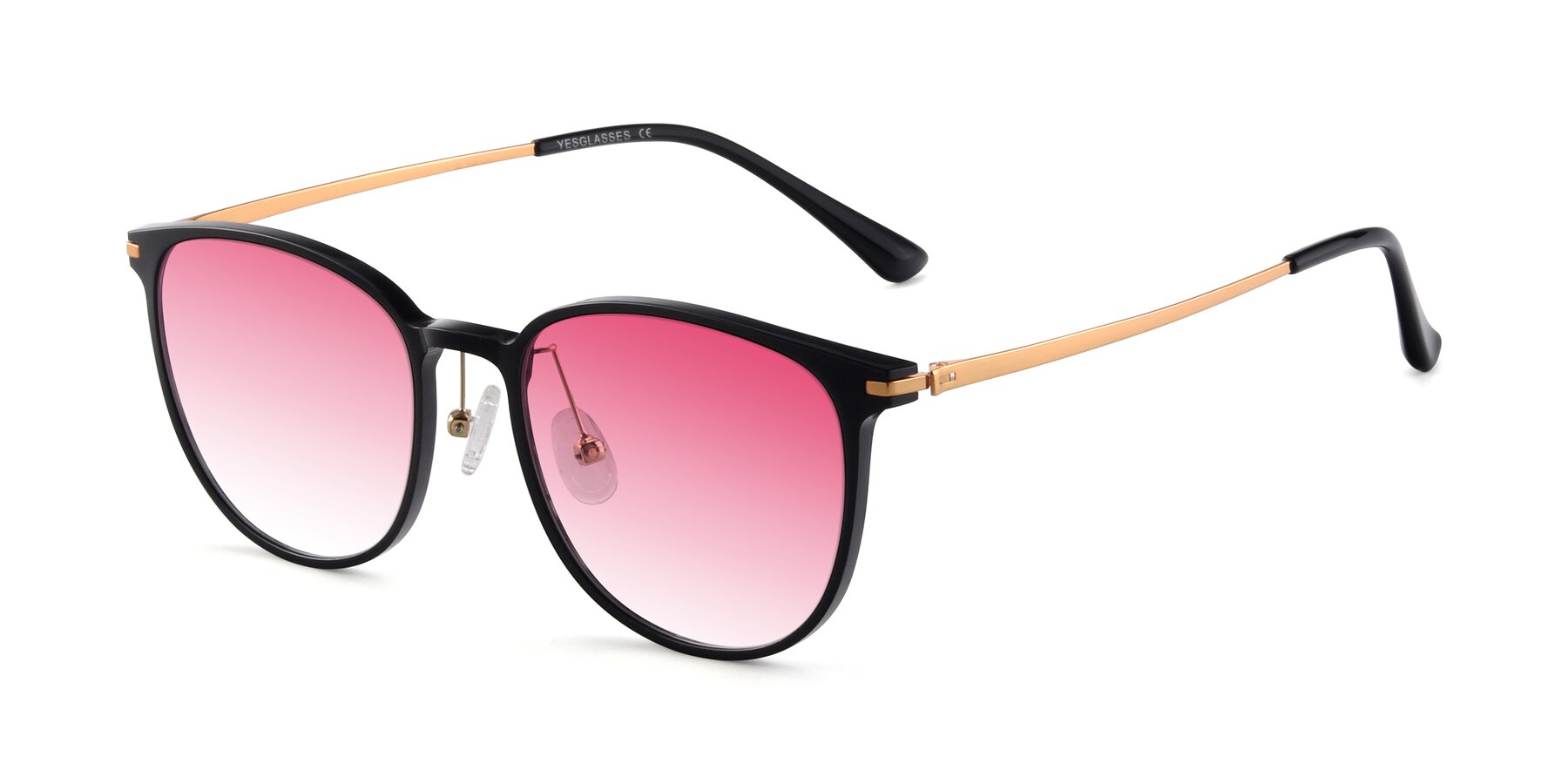 Angle of Justice in Black with Pink Gradient Lenses