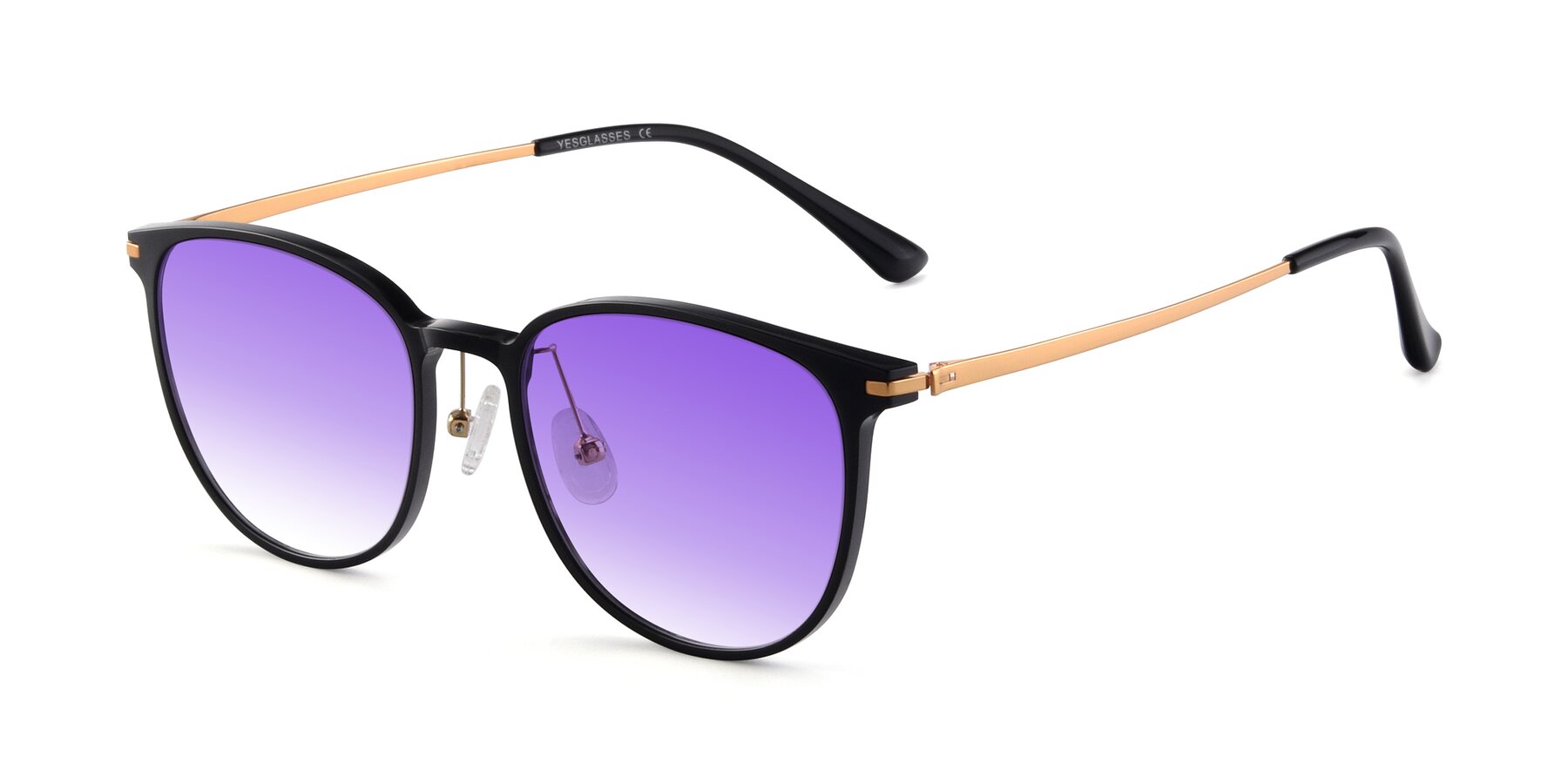Angle of Justice in Black with Purple Gradient Lenses
