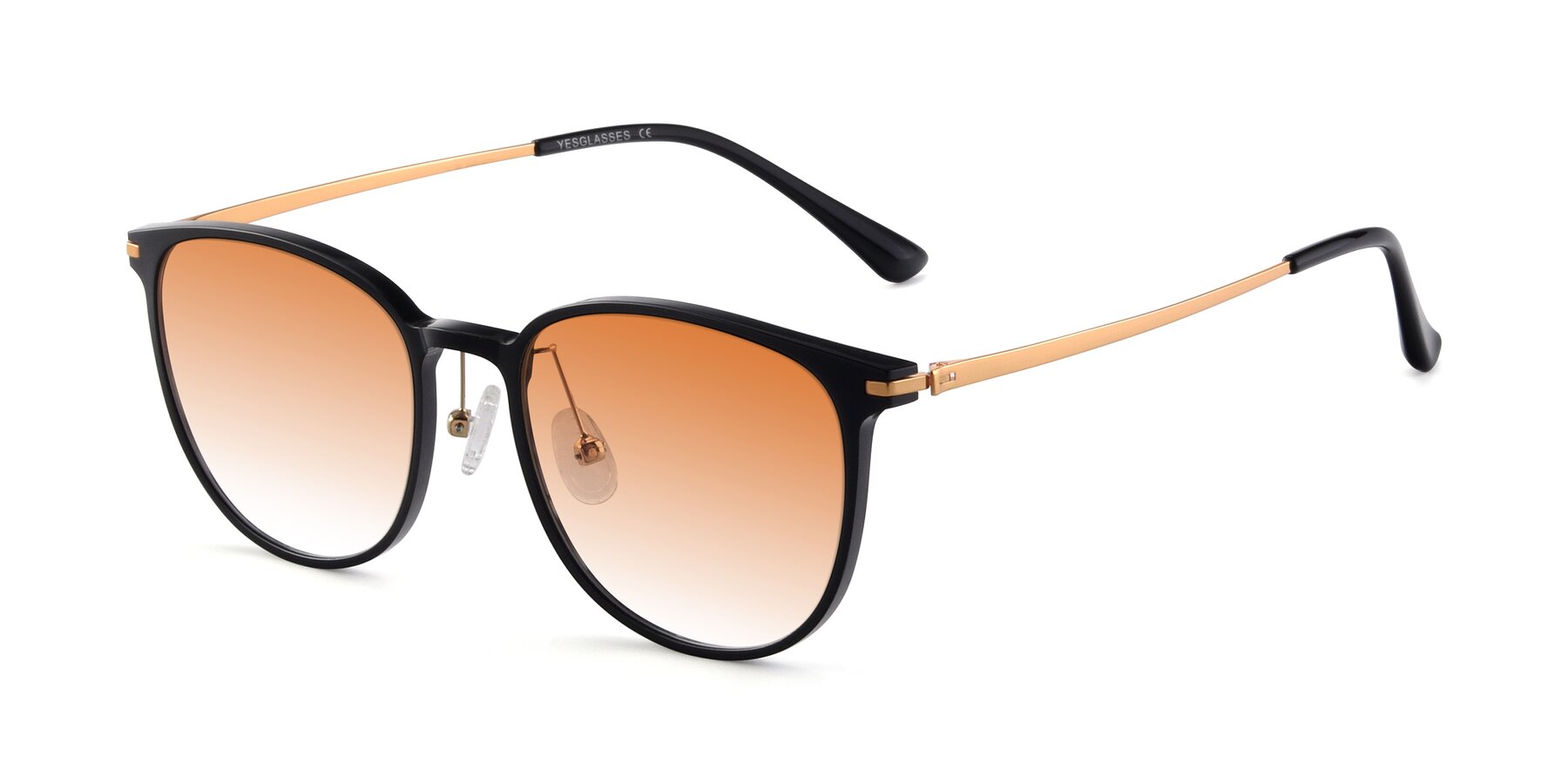 Angle of Justice in Black with Orange Gradient Lenses