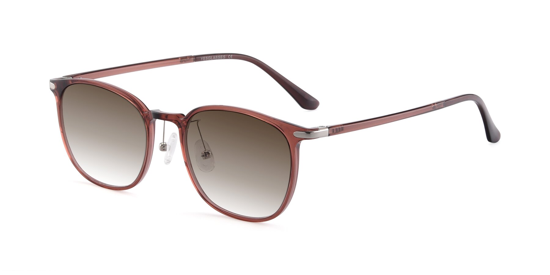 Angle of Melinda in Brown with Brown Gradient Lenses