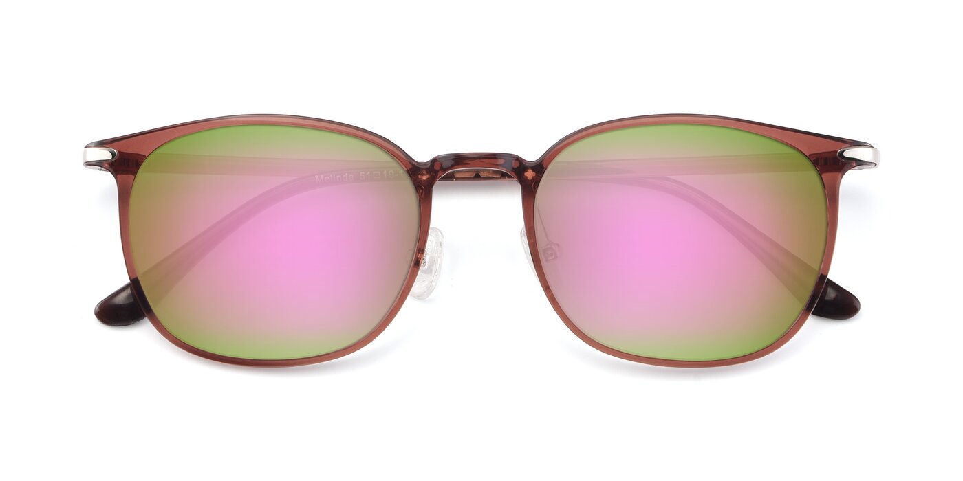 Melinda - Brown Flash Mirrored Sunglasses
