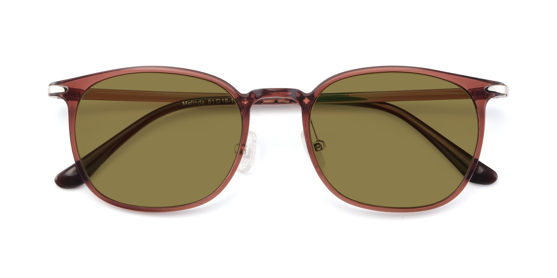 Folded Front of Melinda in Brown with Brown Polarized Lenses