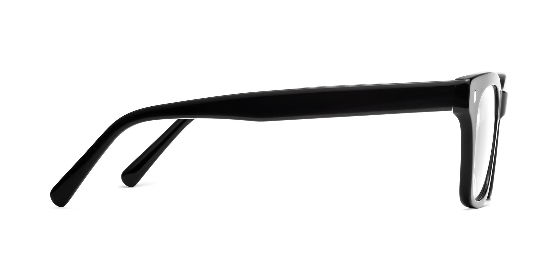 Side of 17329 in Black with Clear Eyeglass Lenses
