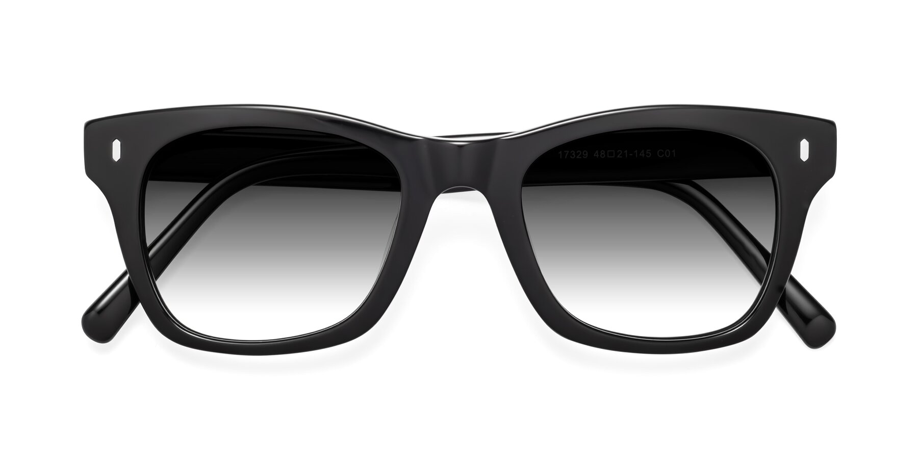 Folded Front of Ben in Black with Gray Gradient Lenses