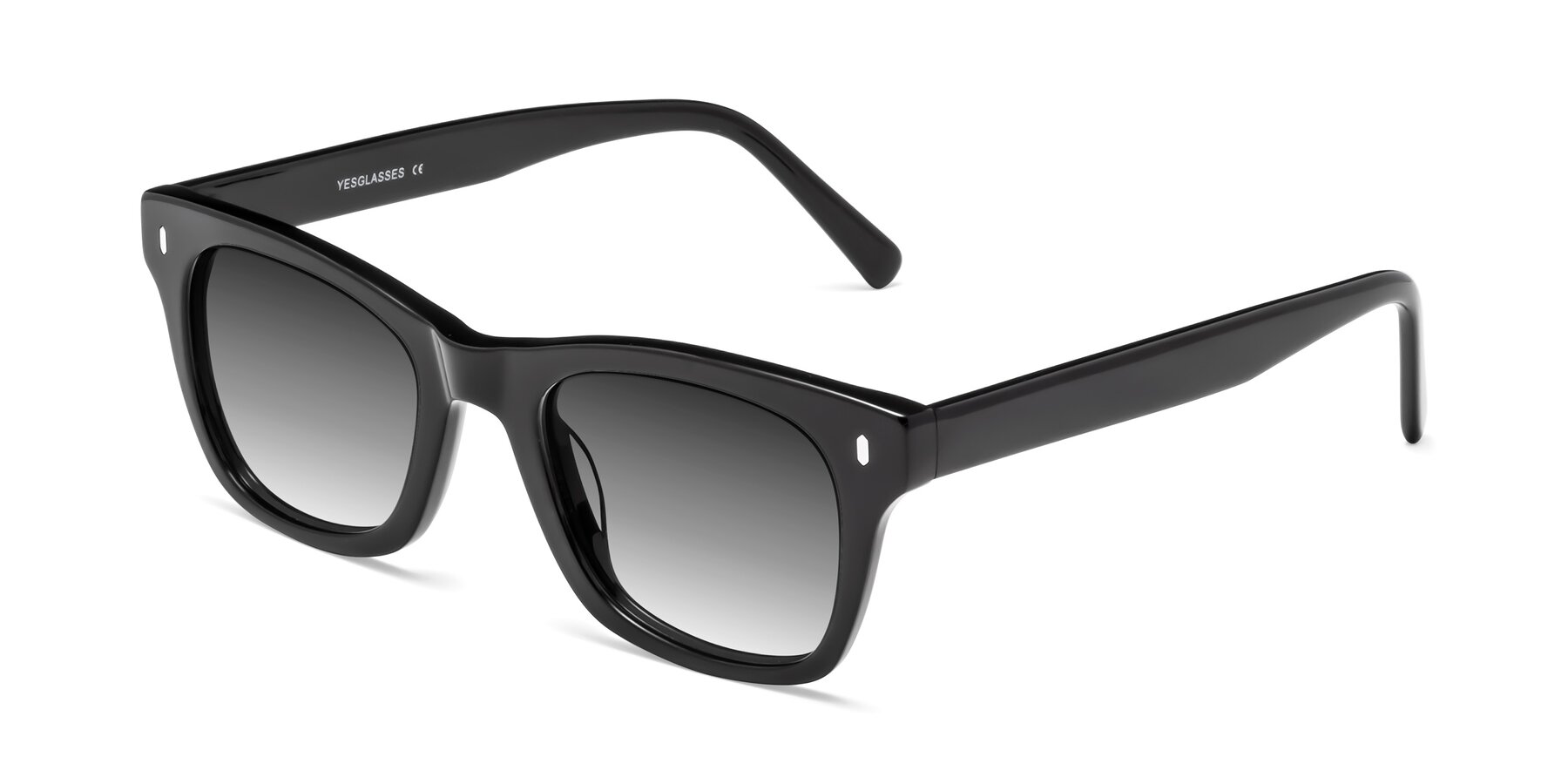 Angle of Ben in Black with Gray Gradient Lenses