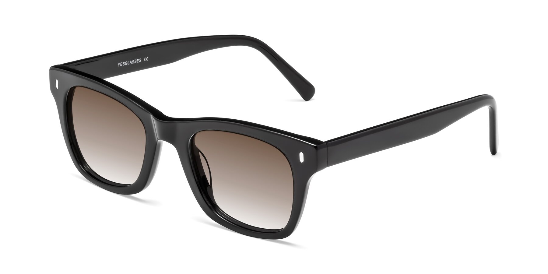 Angle of Ben in Black with Brown Gradient Lenses