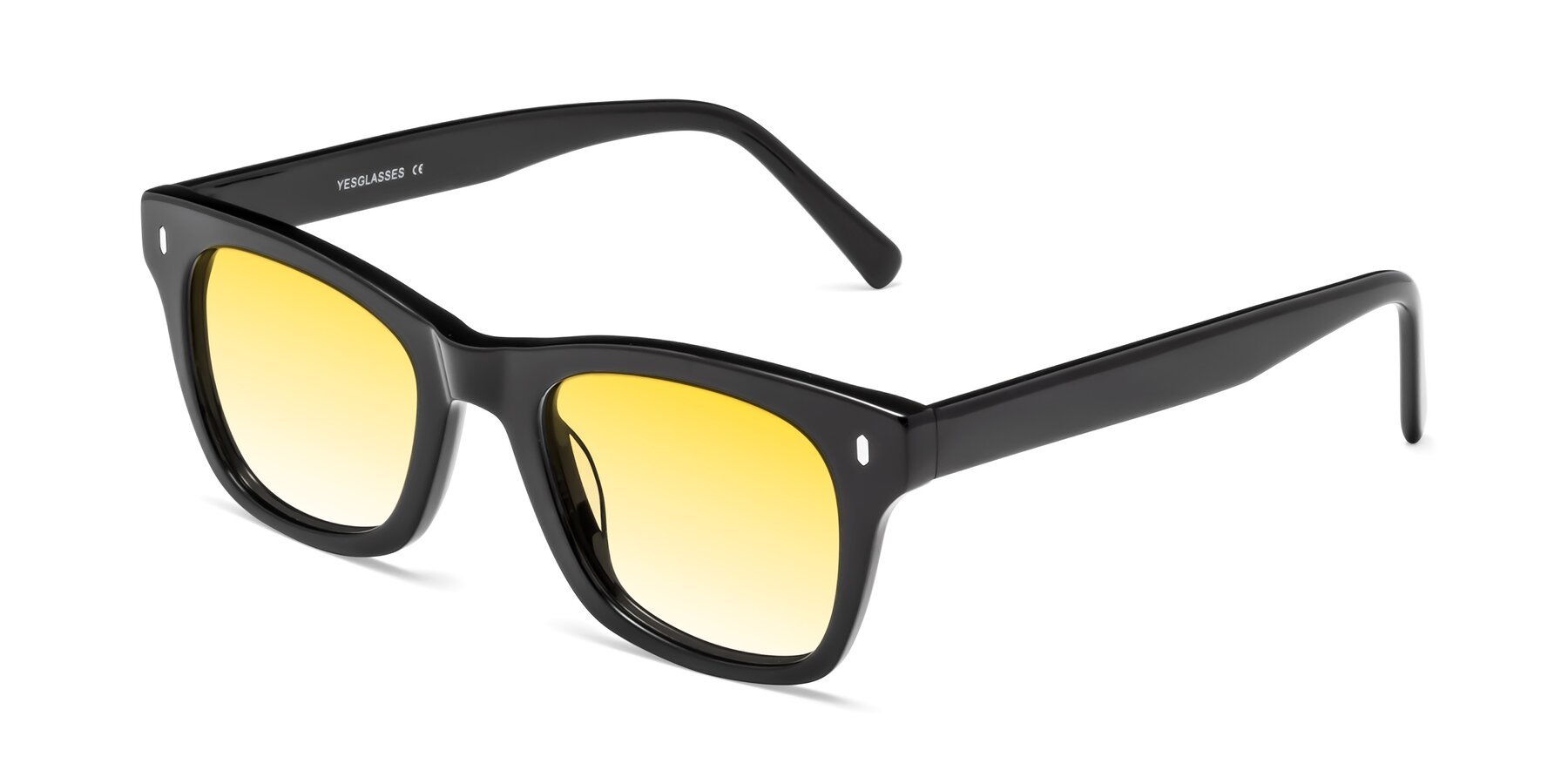 Angle of Ben in Black with Yellow Gradient Lenses