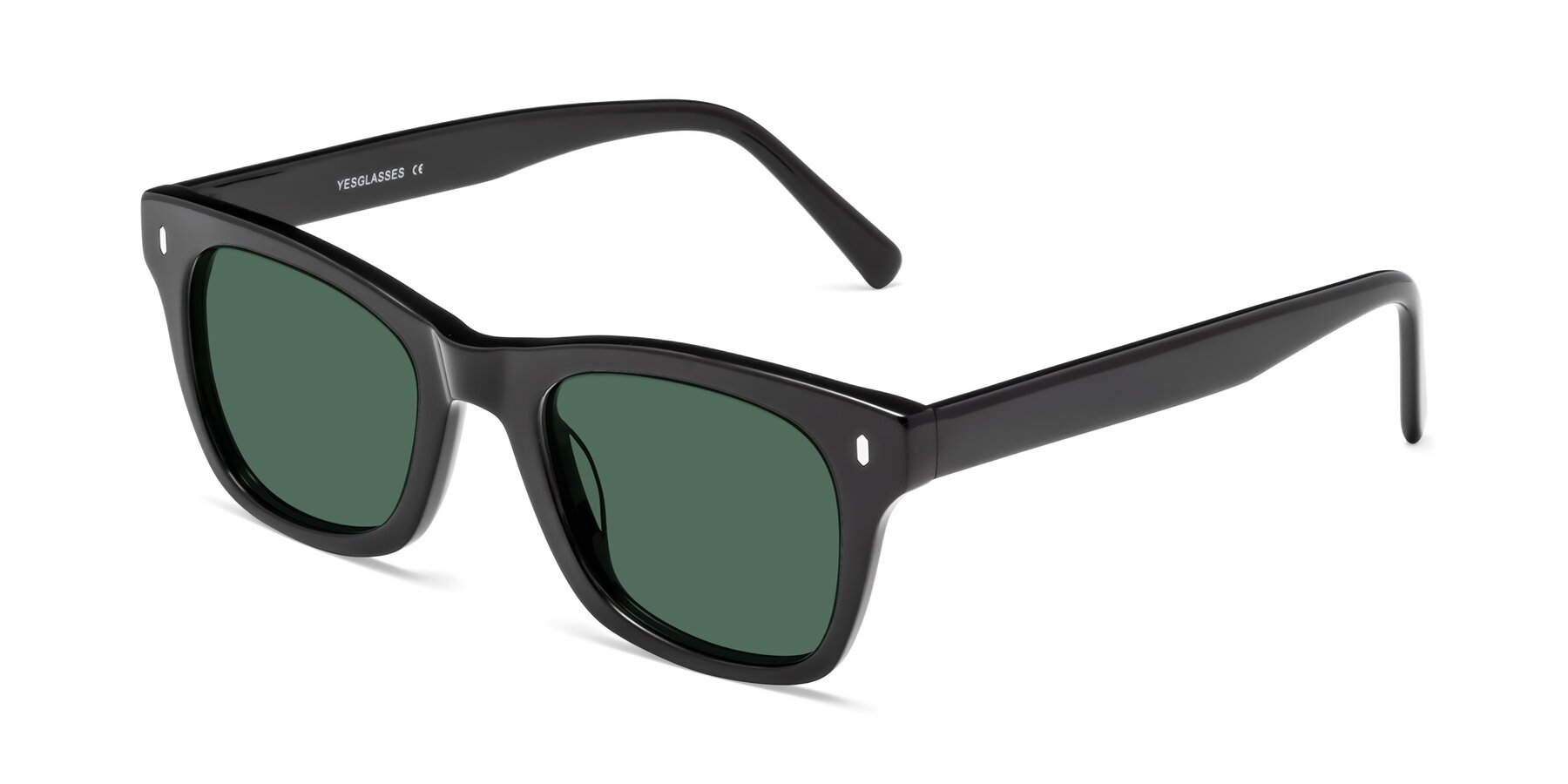 Angle of 17329 in Black with Green Polarized Lenses