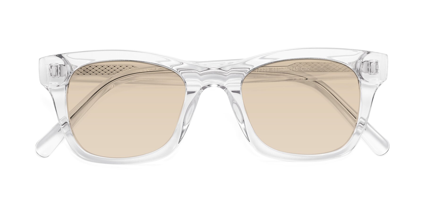 Folded Front of Ben in Clear with Light Brown Tinted Lenses