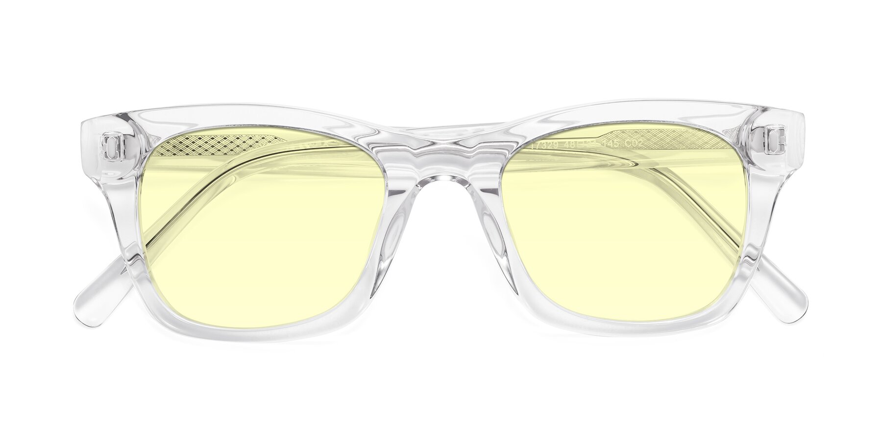 Folded Front of Ben in Clear with Light Yellow Tinted Lenses