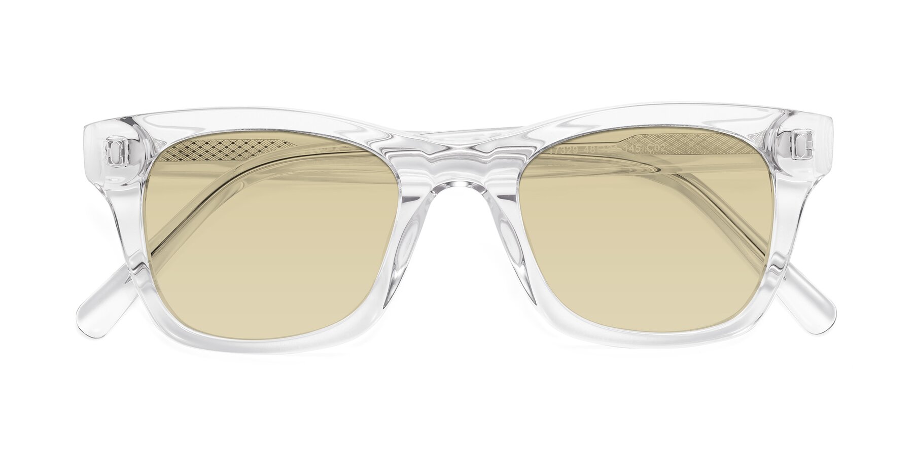 Folded Front of Ben in Clear with Light Champagne Tinted Lenses