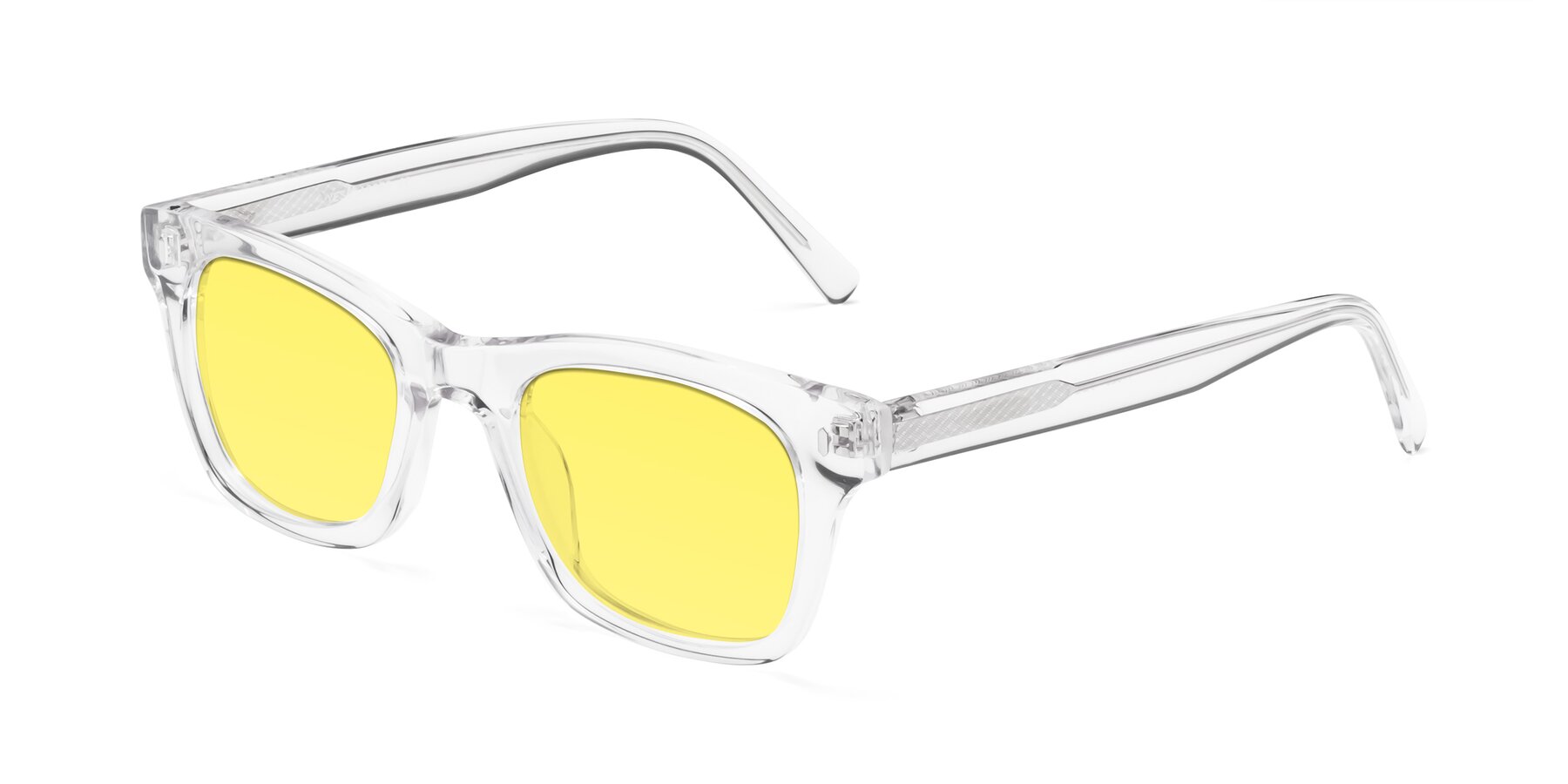 Angle of Ben in Clear with Medium Yellow Tinted Lenses