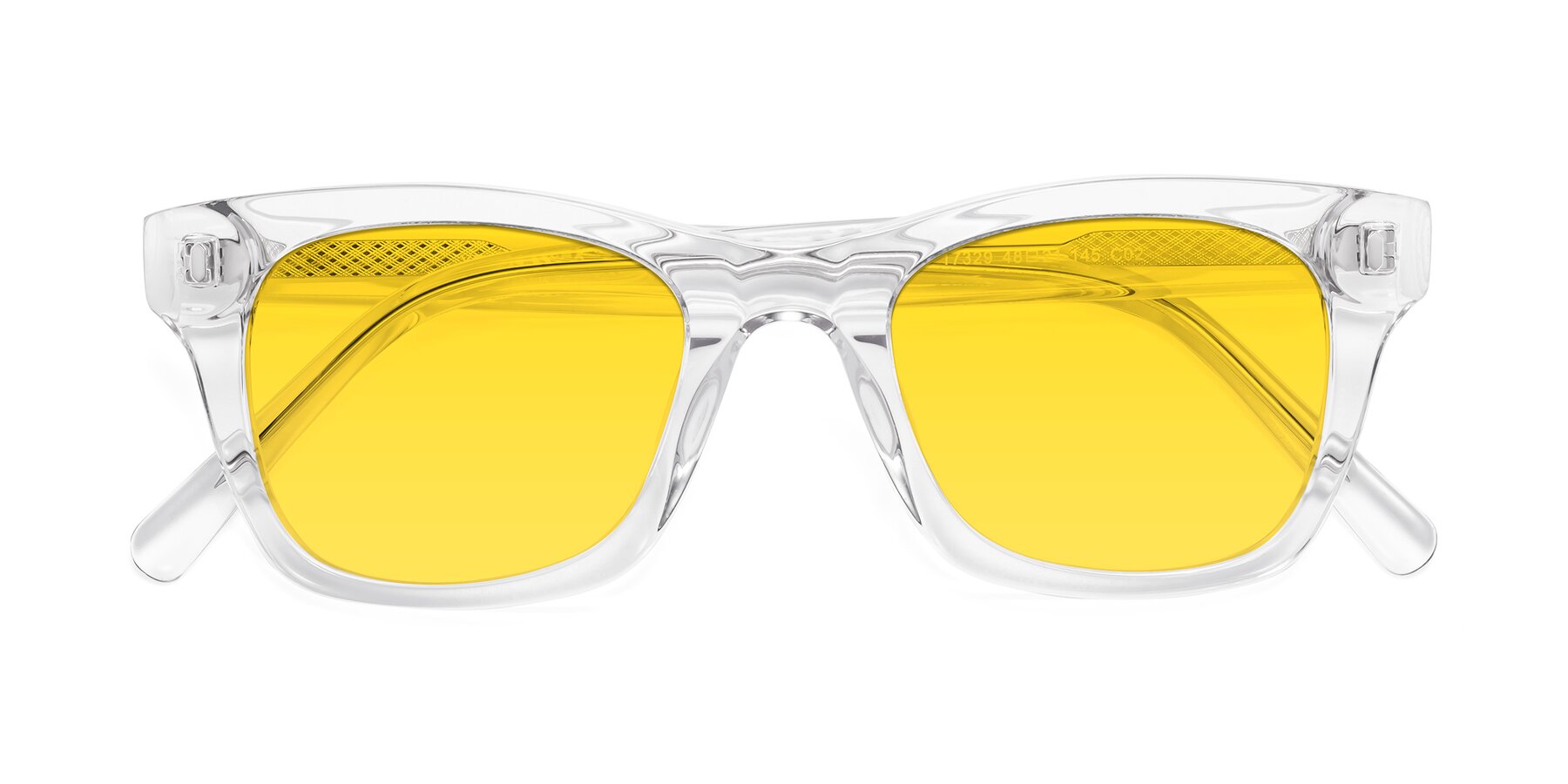Folded Front of Ben in Clear with Yellow Tinted Lenses