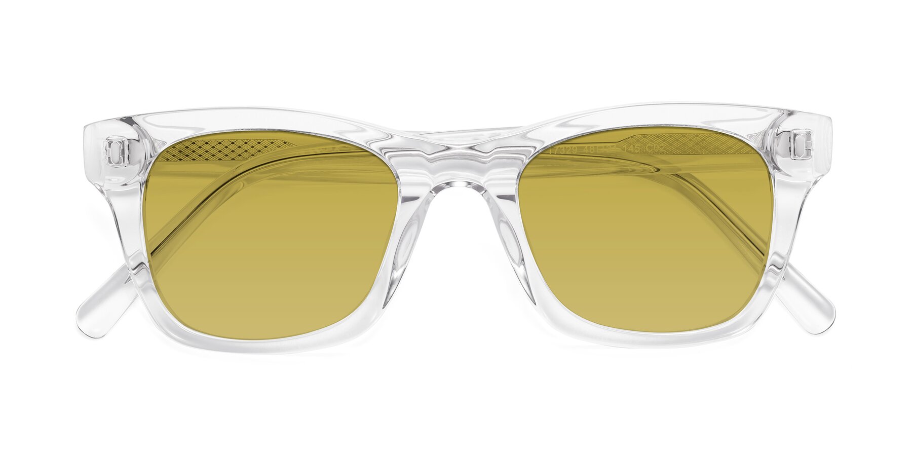 Folded Front of Ben in Clear with Champagne Tinted Lenses