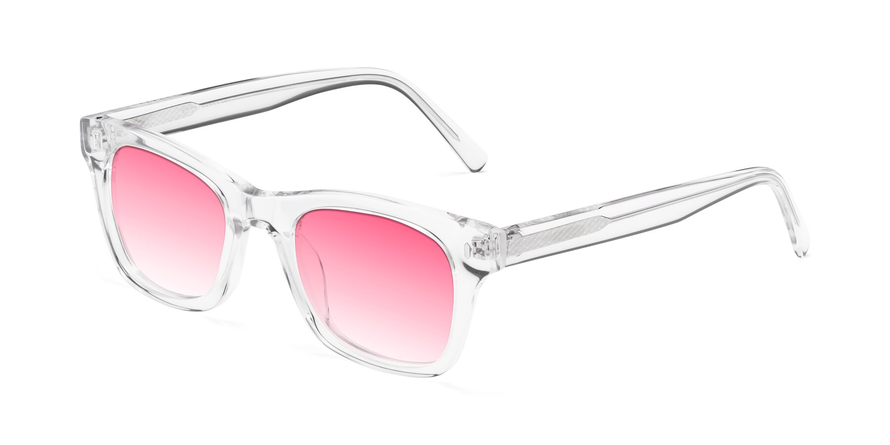 Angle of Ben in Clear with Pink Gradient Lenses