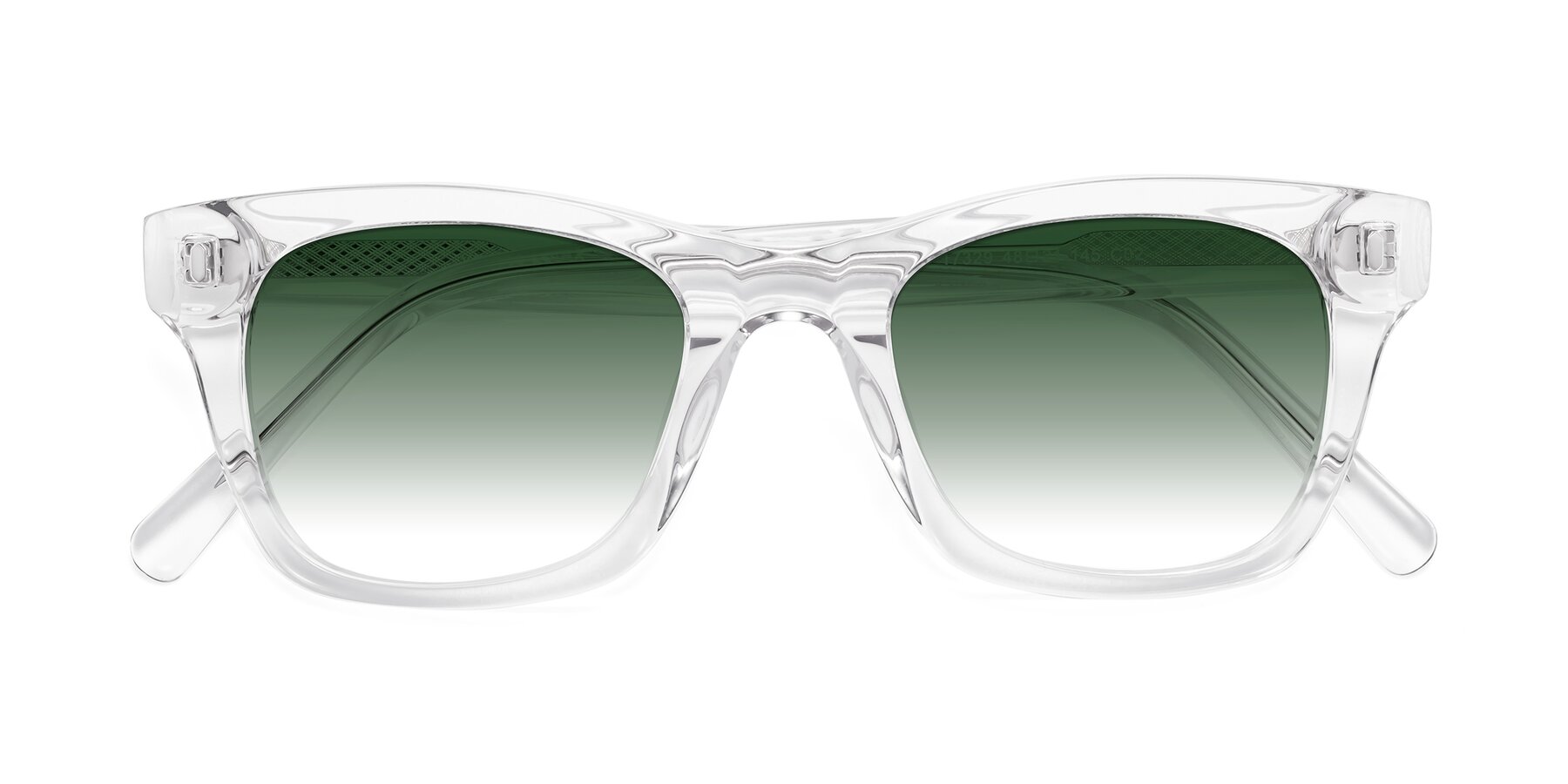 Folded Front of Ben in Clear with Green Gradient Lenses
