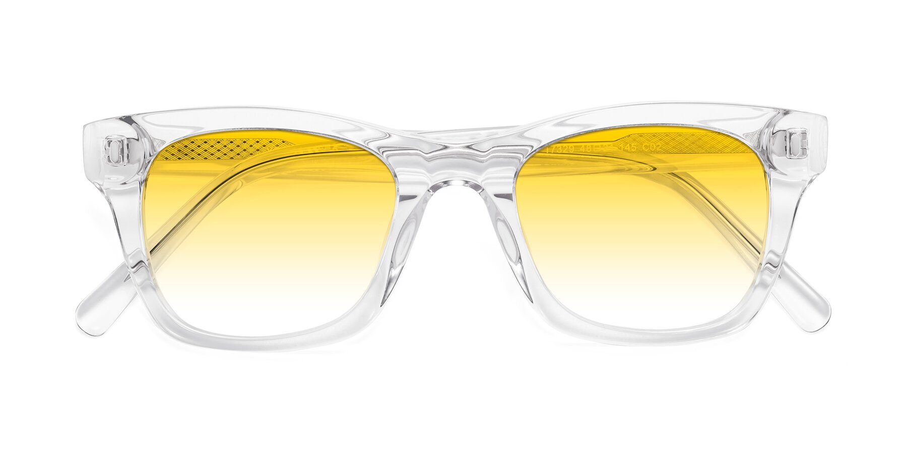 Folded Front of Ben in Clear with Yellow Gradient Lenses