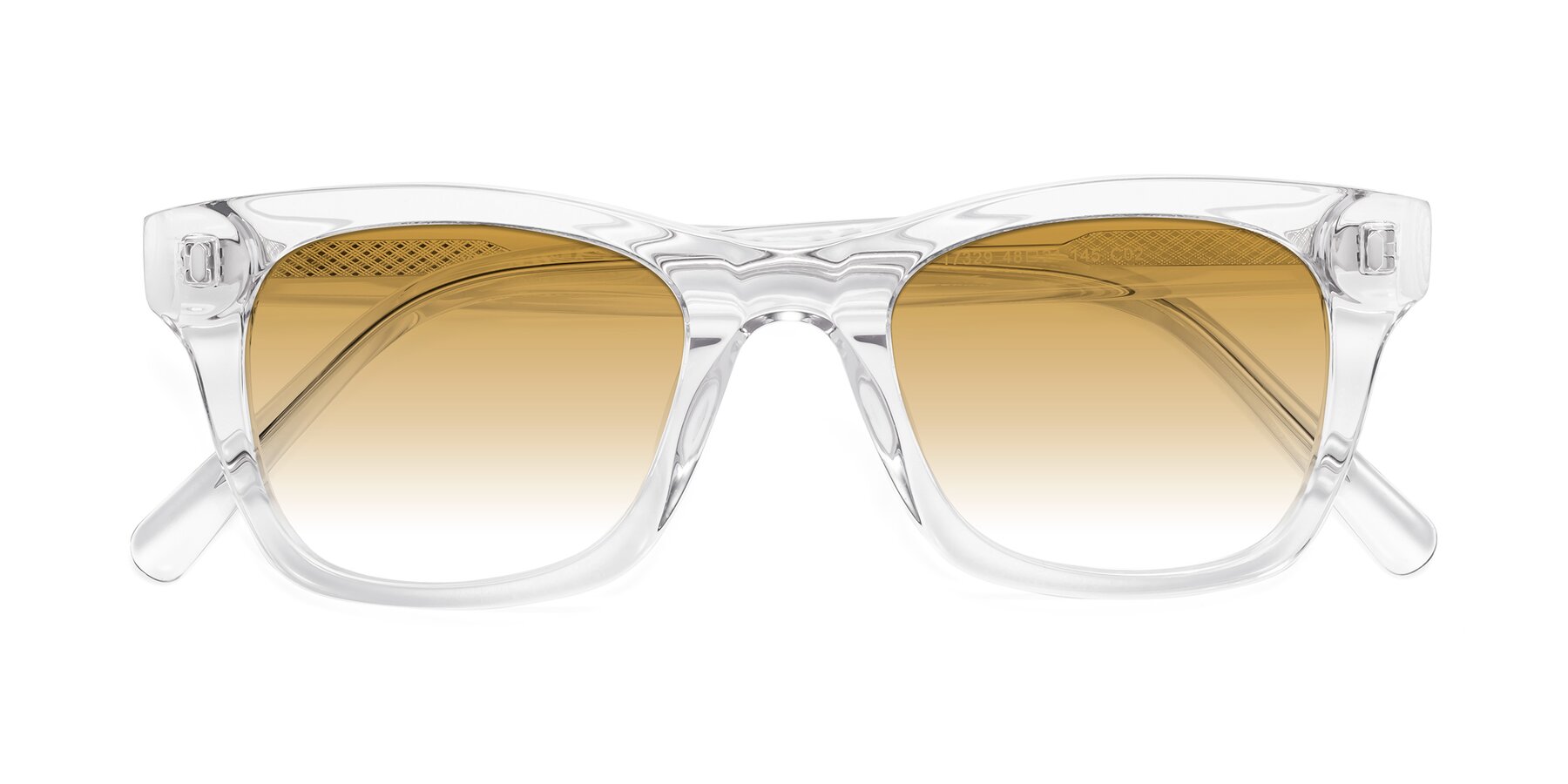 Folded Front of Ben in Clear with Champagne Gradient Lenses