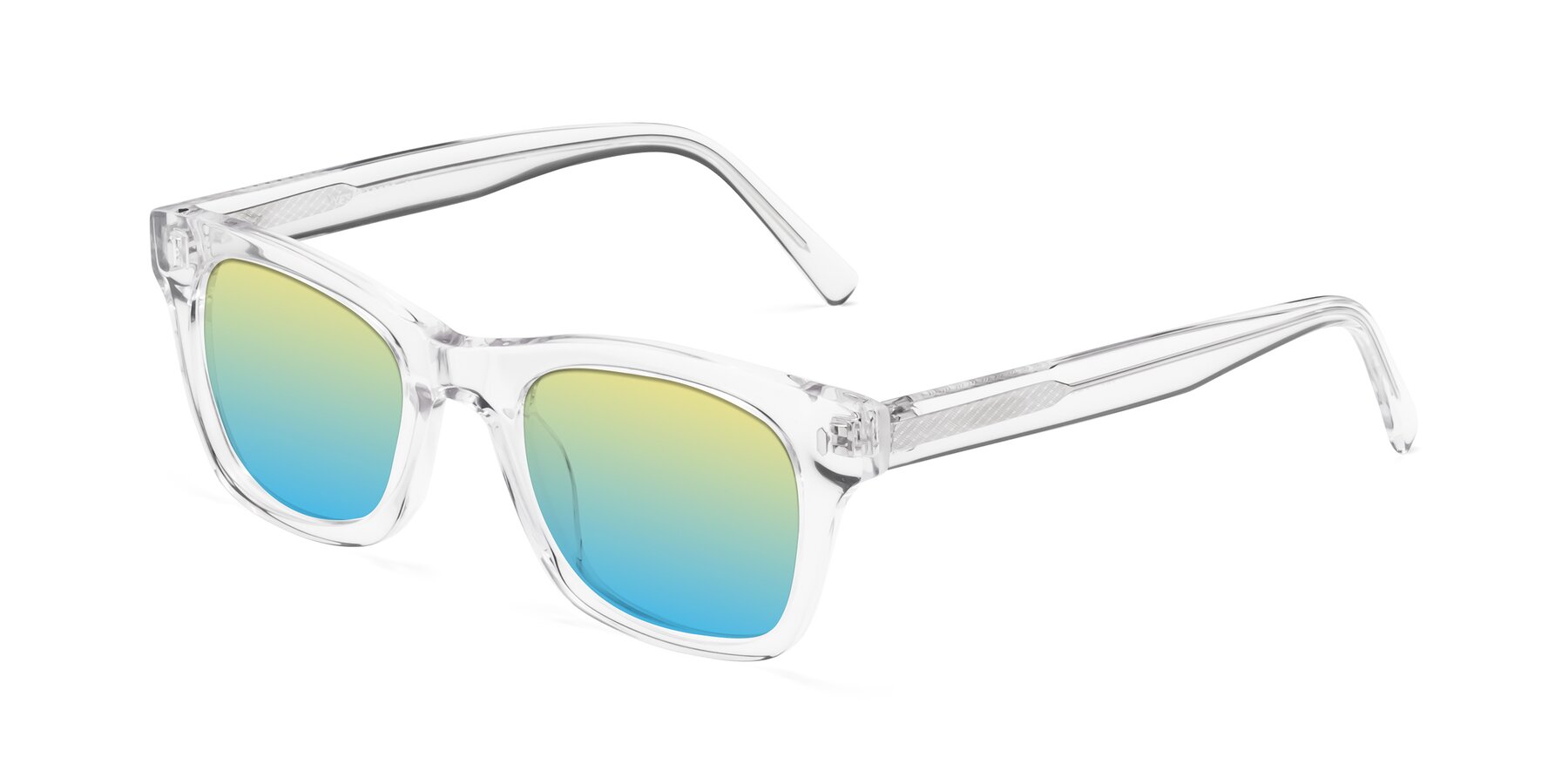 Angle of 17329 in Clear with Yellow / Blue Gradient Lenses