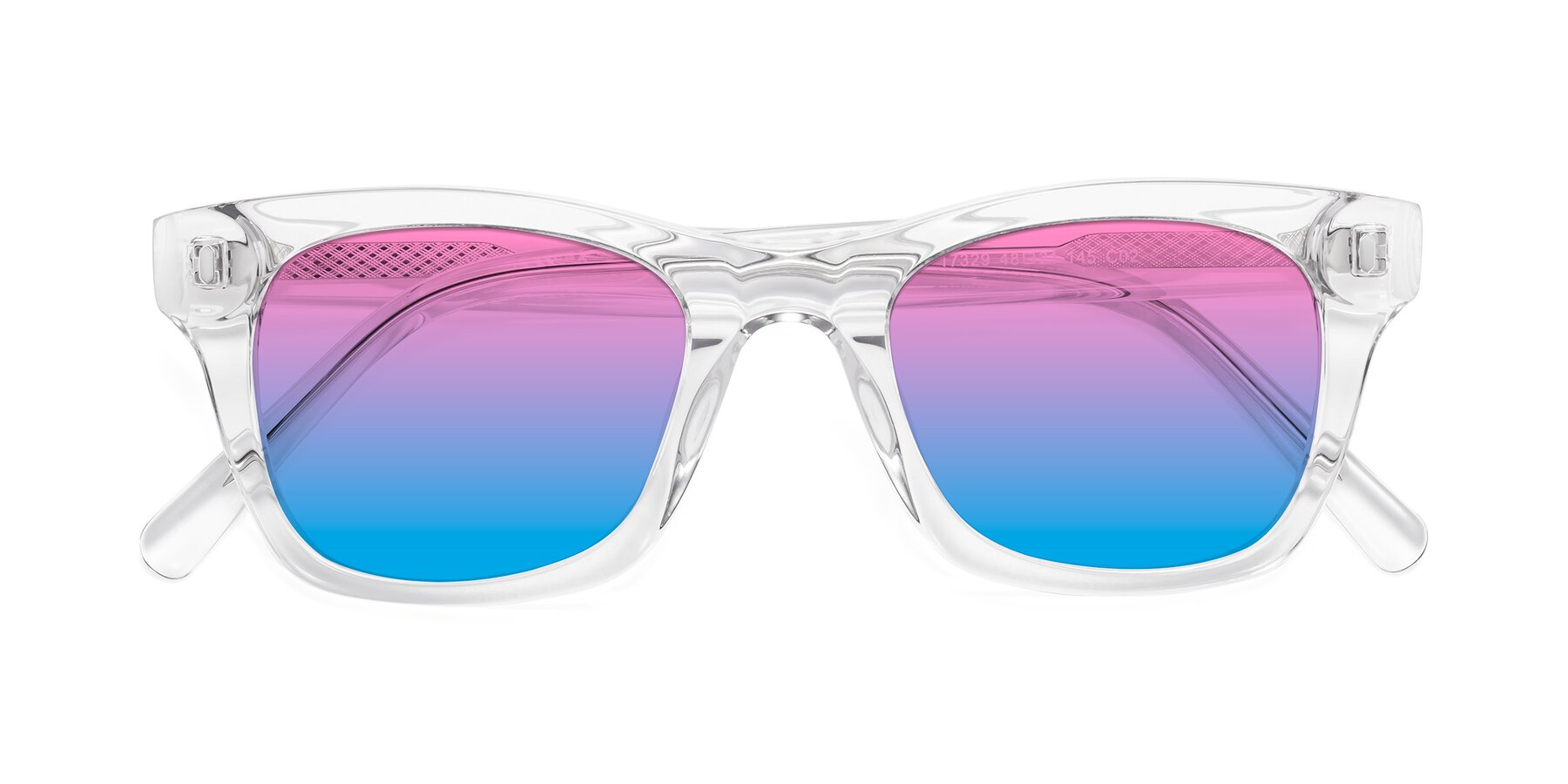 Folded Front of 17329 in Clear with Pink / Blue Gradient Lenses