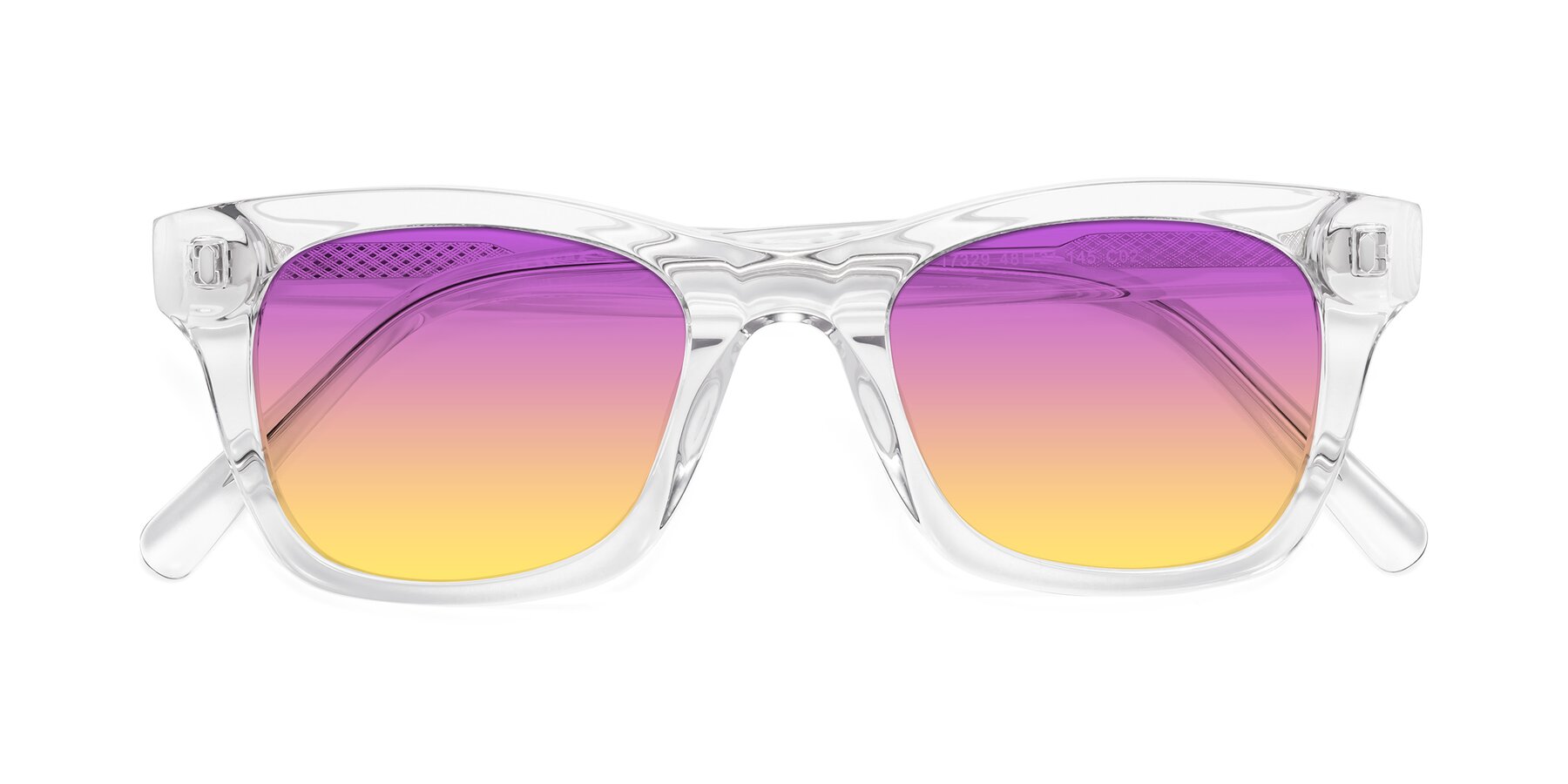 Folded Front of 17329 in Clear with Purple / Yellow Gradient Lenses