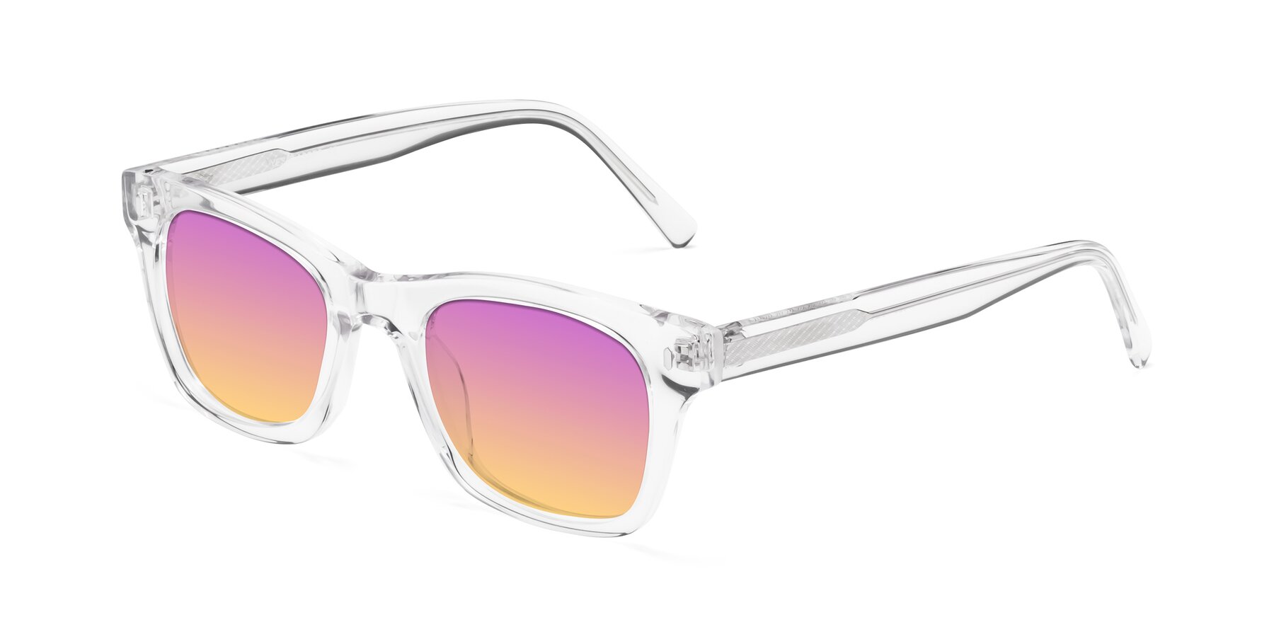 Angle of 17329 in Clear with Purple / Yellow Gradient Lenses
