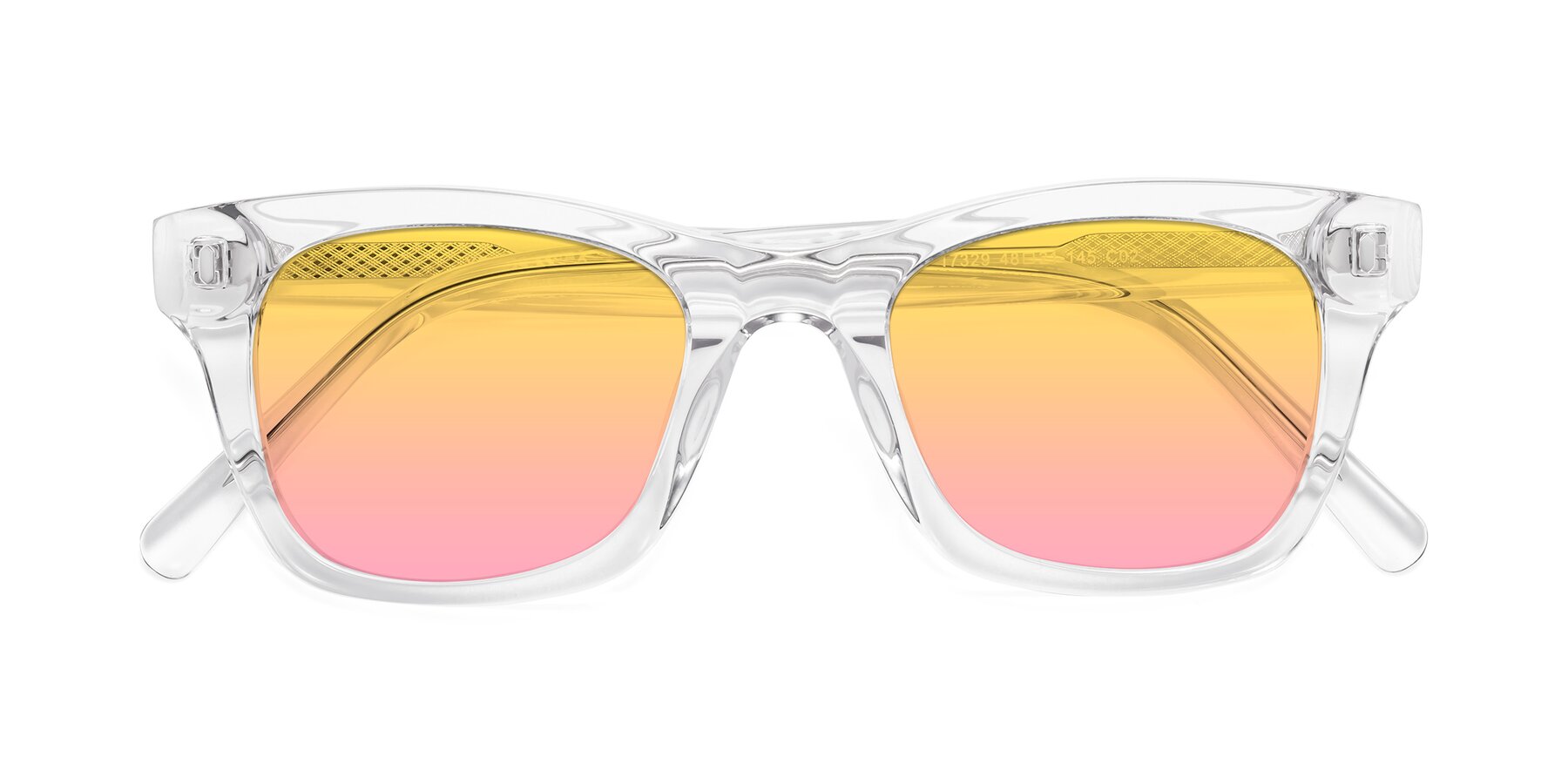 Folded Front of 17329 in Clear with Yellow / Pink Gradient Lenses