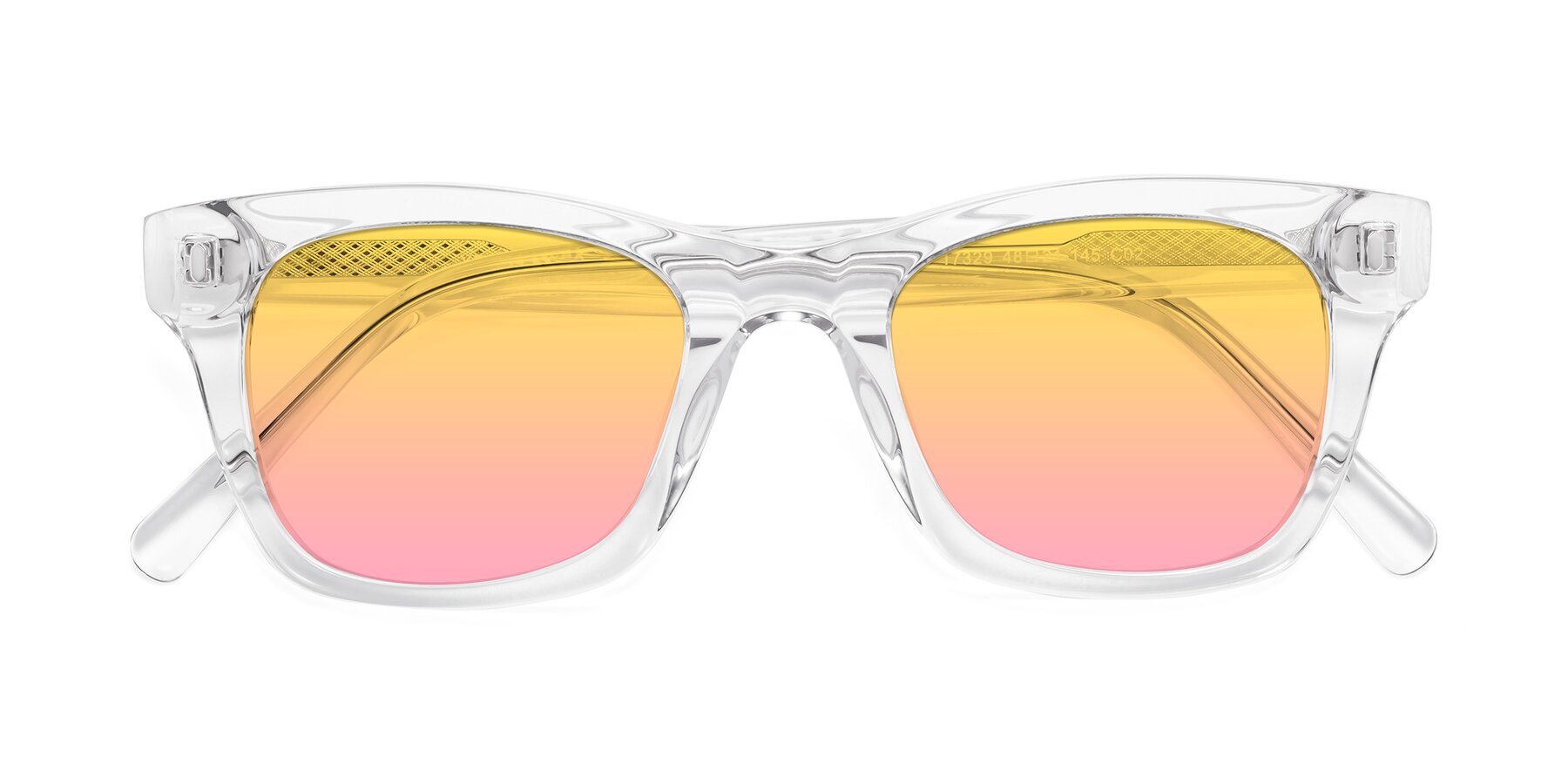 Folded Front of Ben in Clear with Yellow / Pink Gradient Lenses