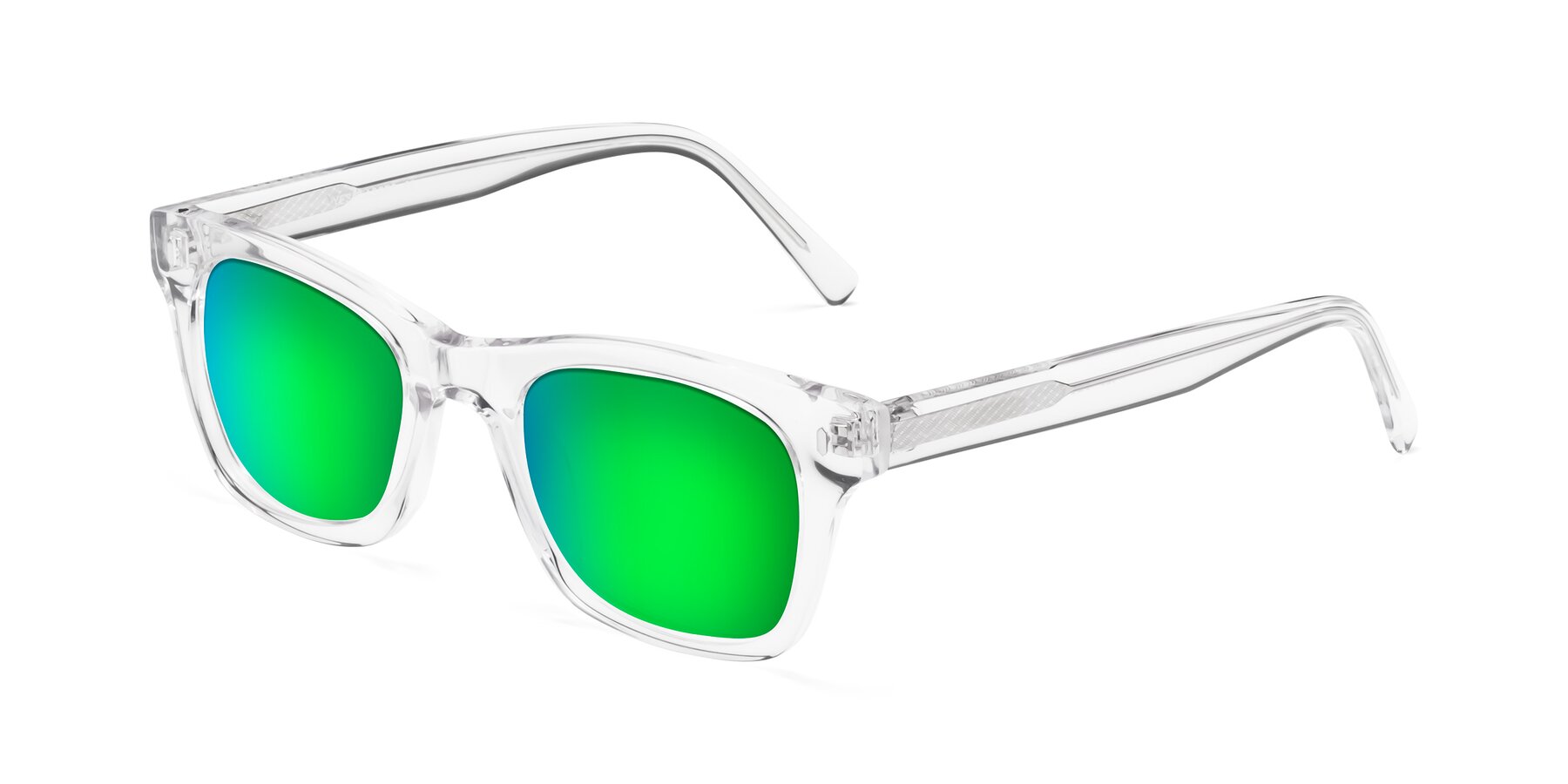 Angle of 17329 in Clear with Green Mirrored Lenses