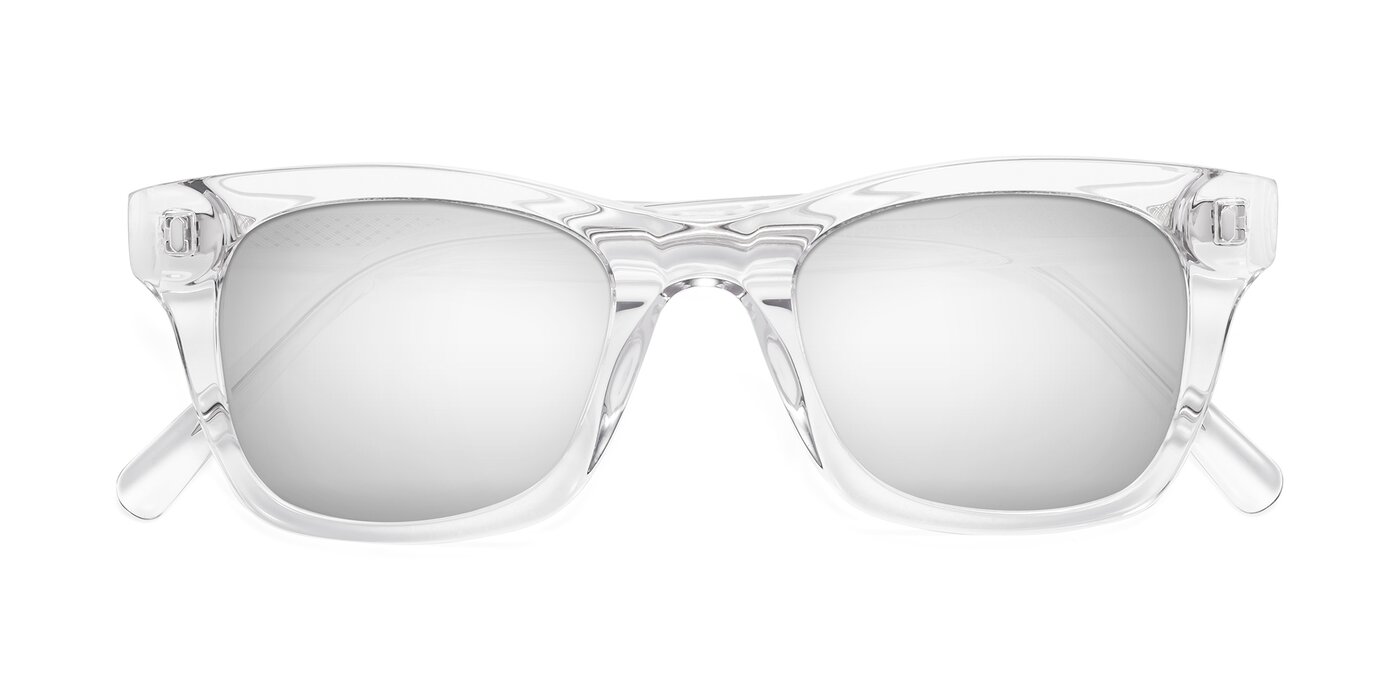 Ben - Clear Flash Mirrored Sunglasses