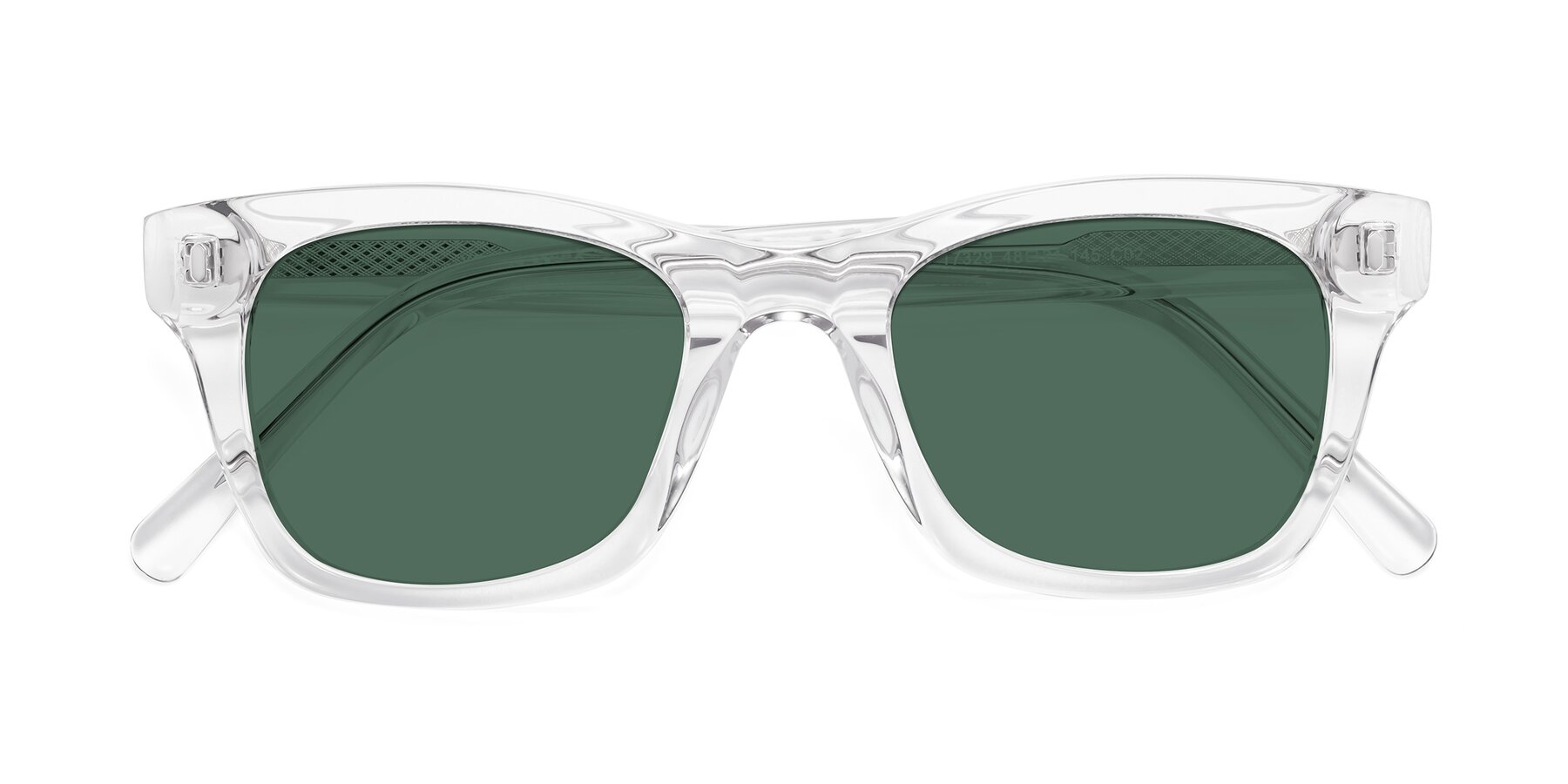Folded Front of Ben in Clear with Green Polarized Lenses