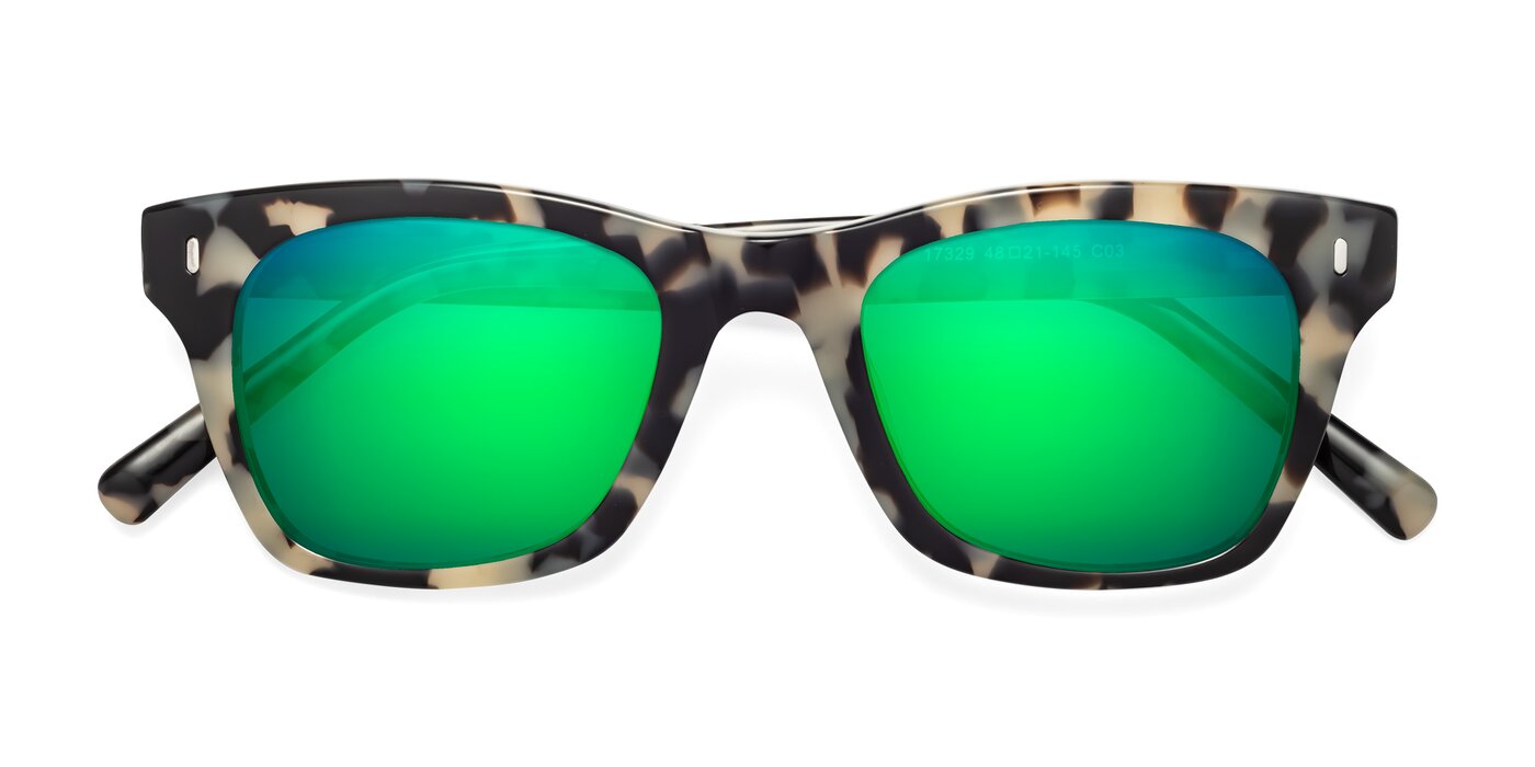 Ben - Havana Flash Mirrored Sunglasses