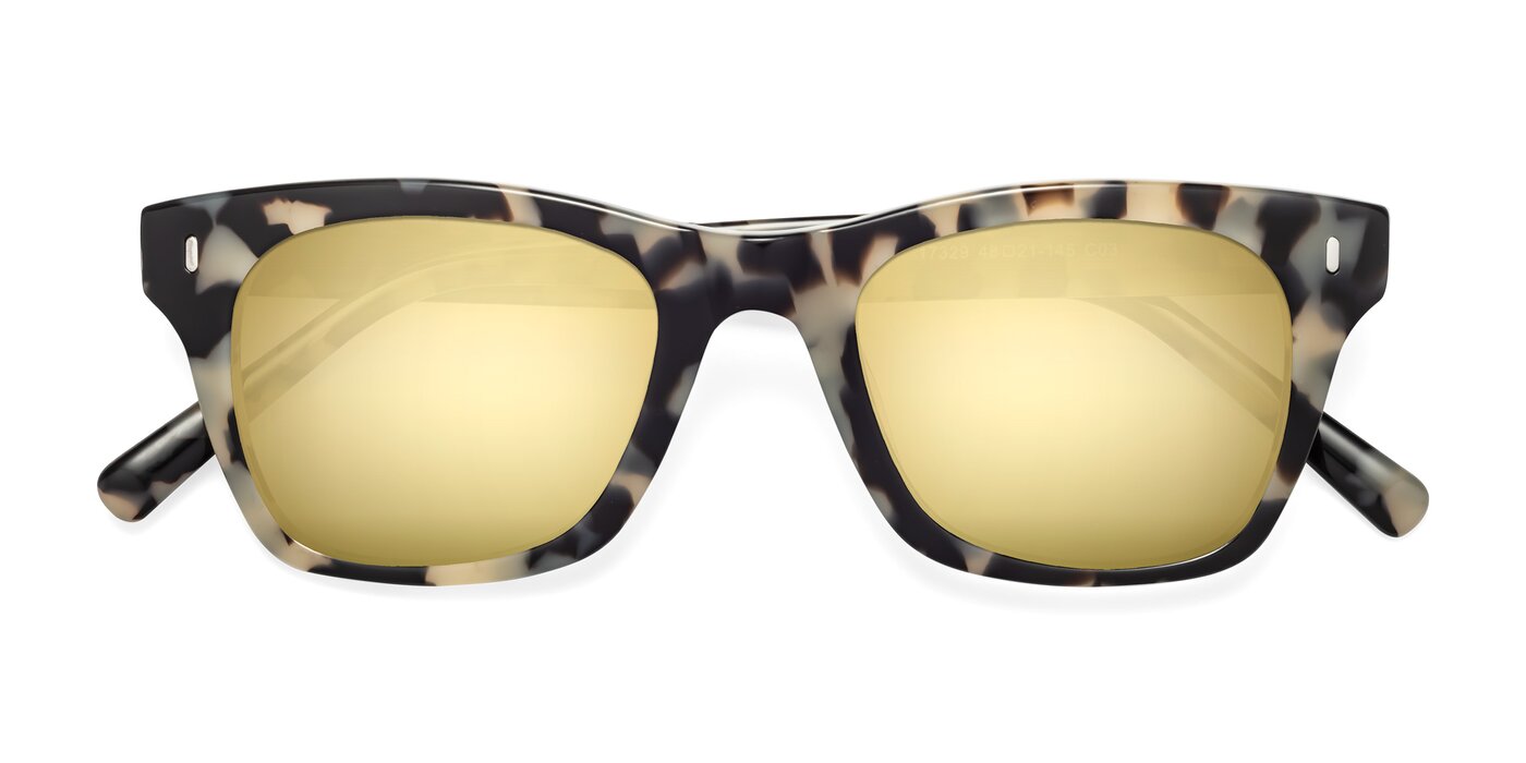 17329 - Havana Flash Mirrored Sunglasses