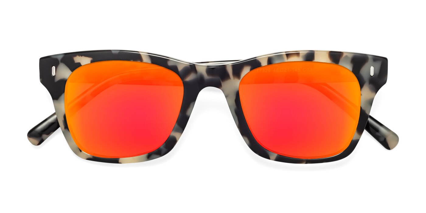 Ben - Havana Flash Mirrored Sunglasses