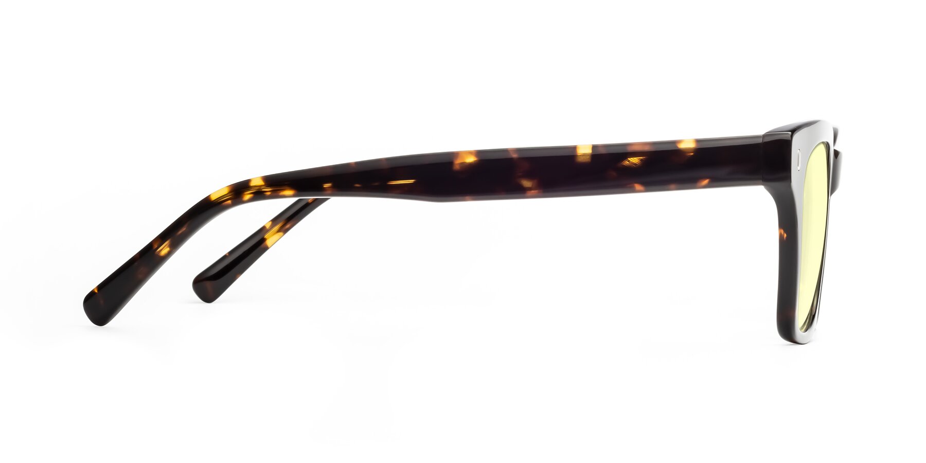 Side of Ben in Tortoise Brown with Light Yellow Tinted Lenses