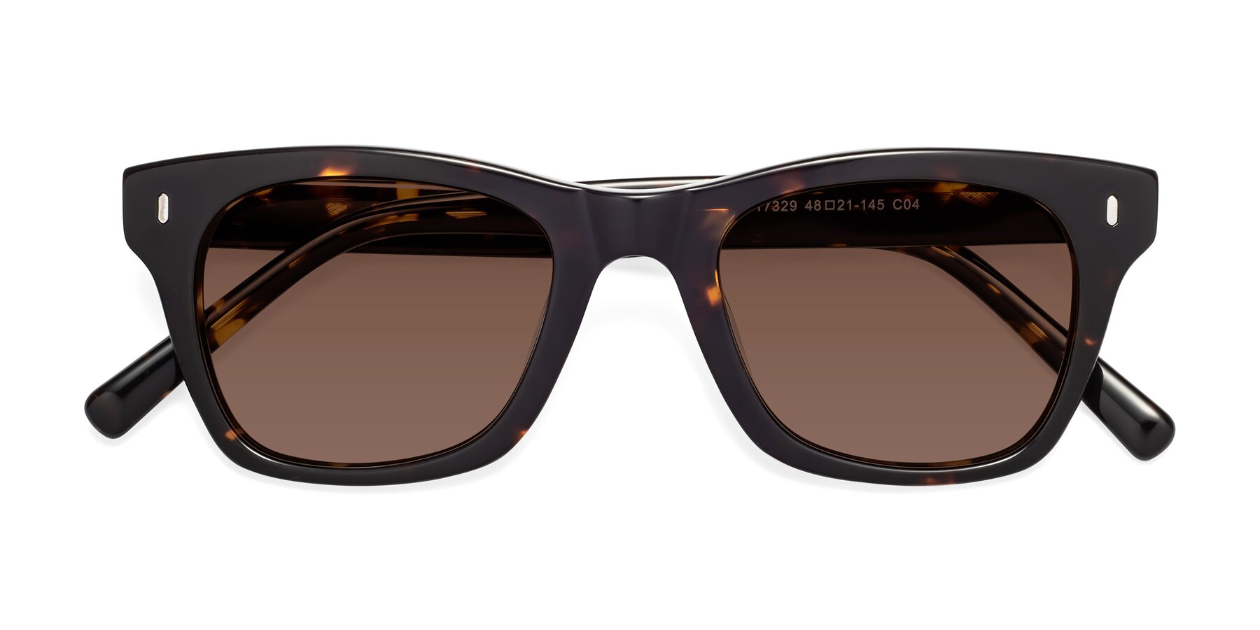 Folded Front of Ben in Tortoise Brown with Brown Tinted Lenses