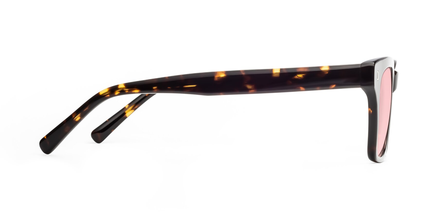 Side of Ben in Tortoise Brown with Light Garnet Tinted Lenses